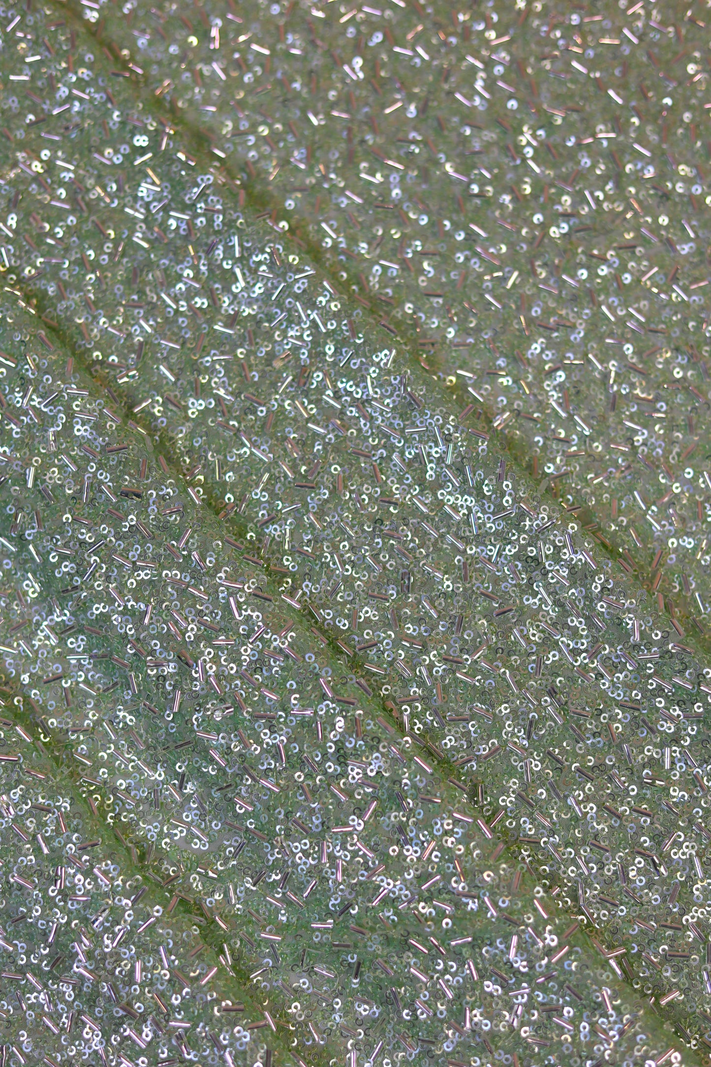 Sequin & Tube Bead Embellished Fox Georgette Fabric