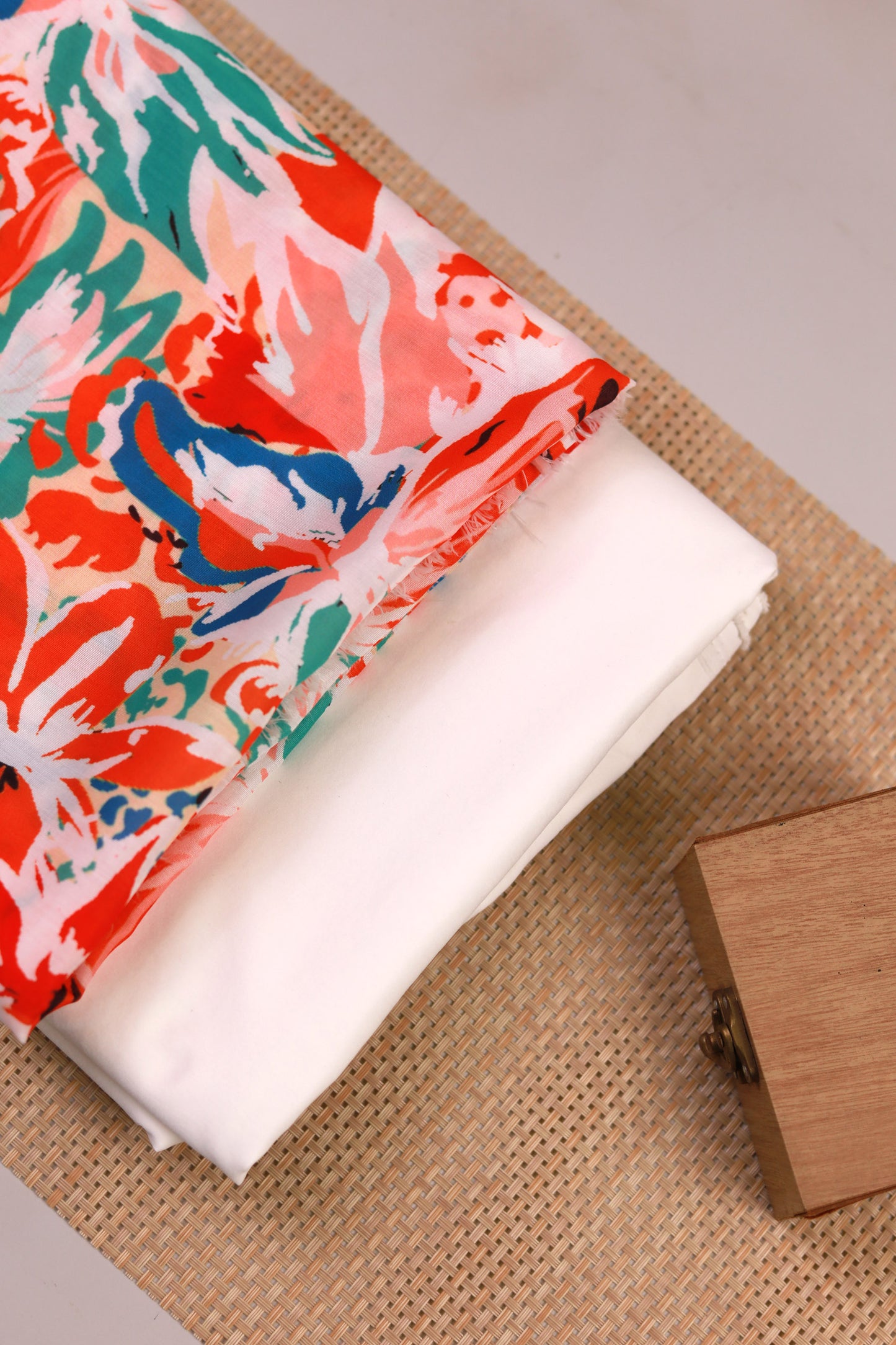 Vibrant Bloom Unstitched Fabric Combo