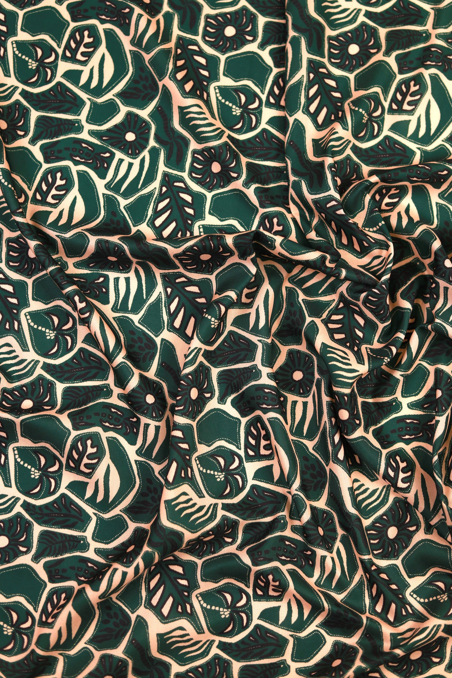 Emerald Leaf Unstitched Fabric Combo
