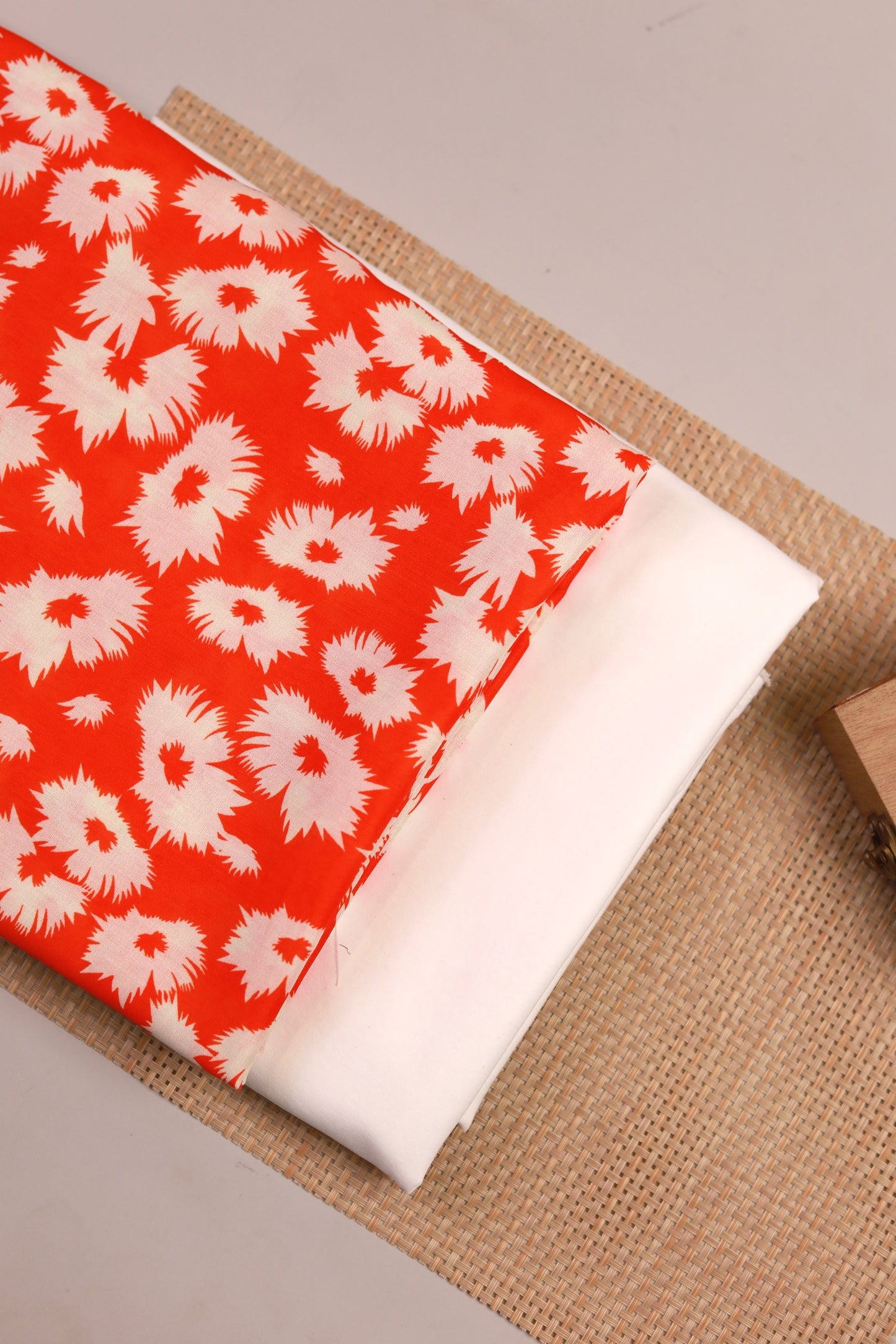 Fiery Bloom Unstitched Fabric Combo