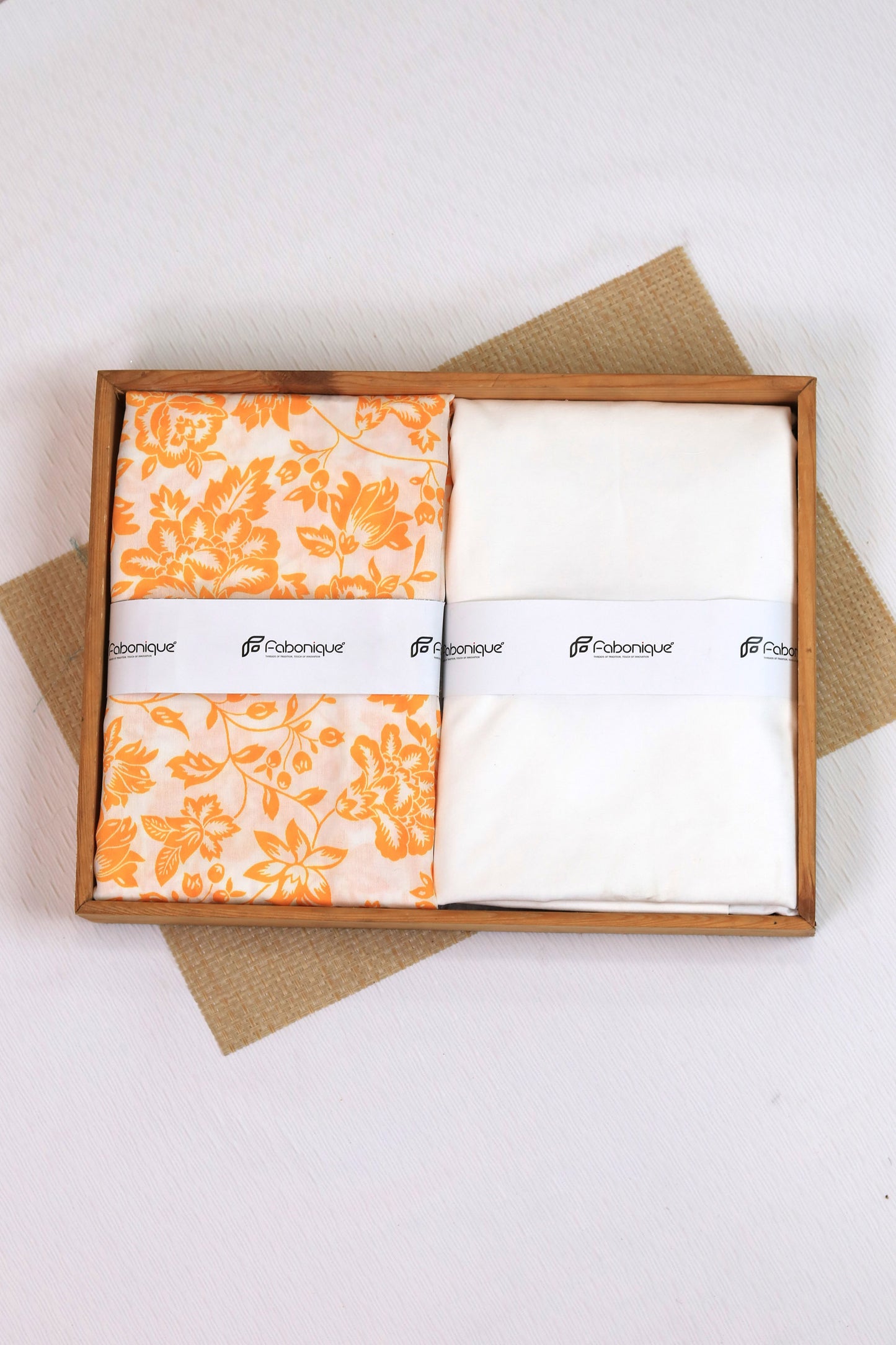 Golden Bloom Unstitched Fabric Combo