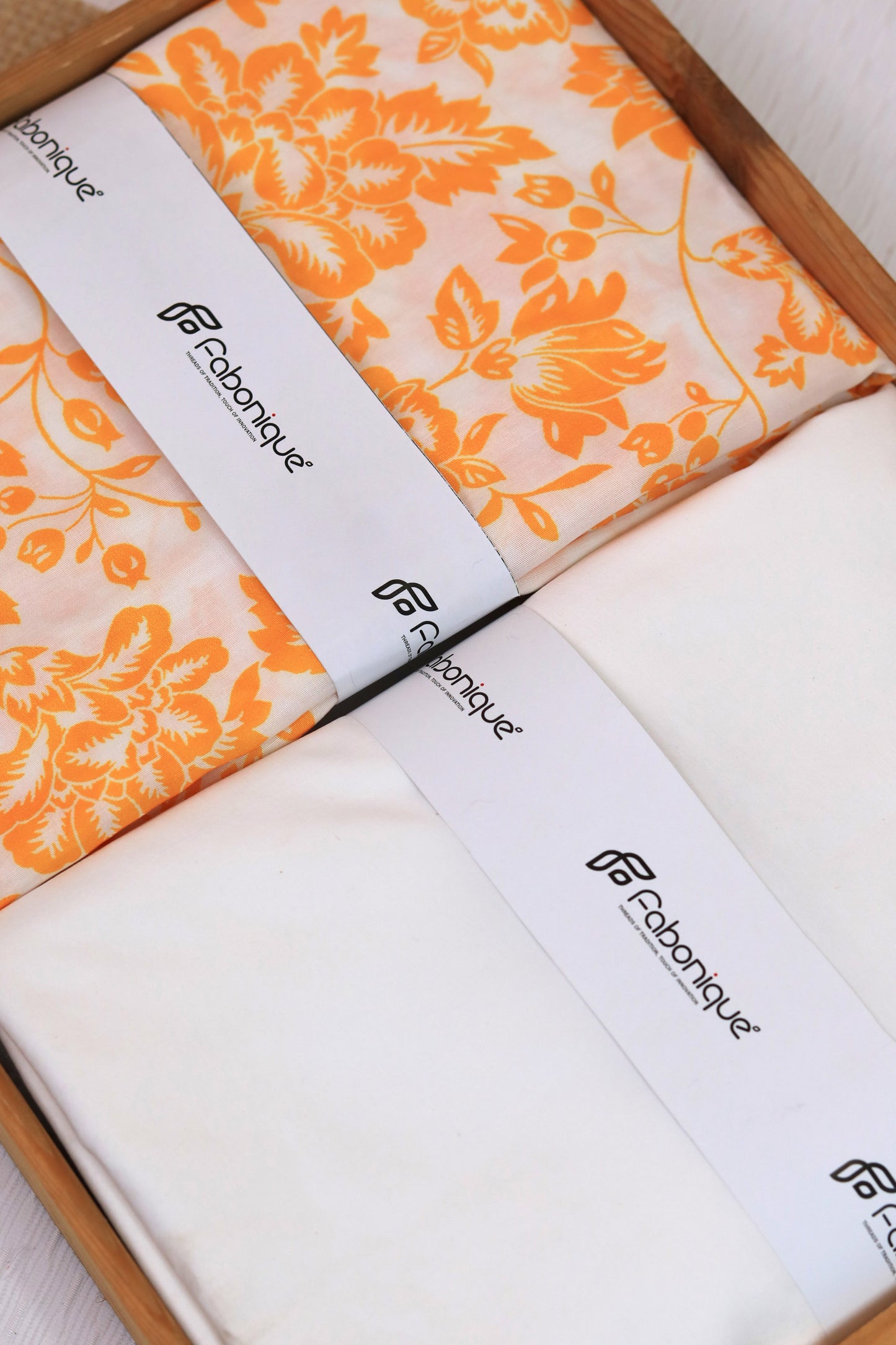Golden Bloom Unstitched Fabric Combo