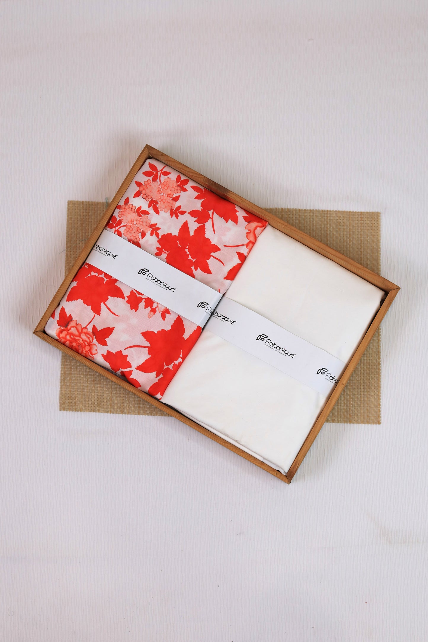 Scarlet Bloom Unstitched Fabric Combo