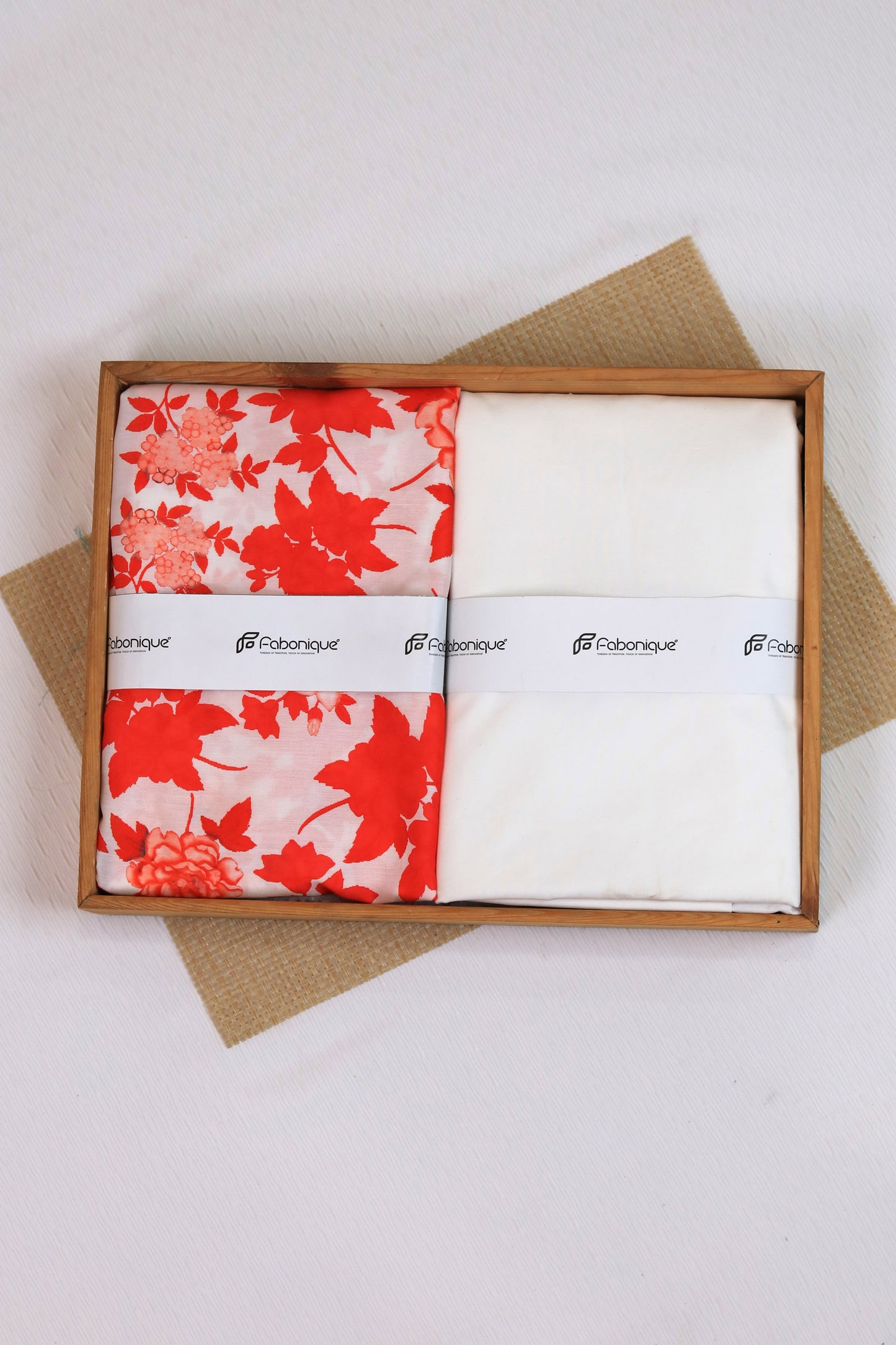 Scarlet Bloom Unstitched Fabric Combo