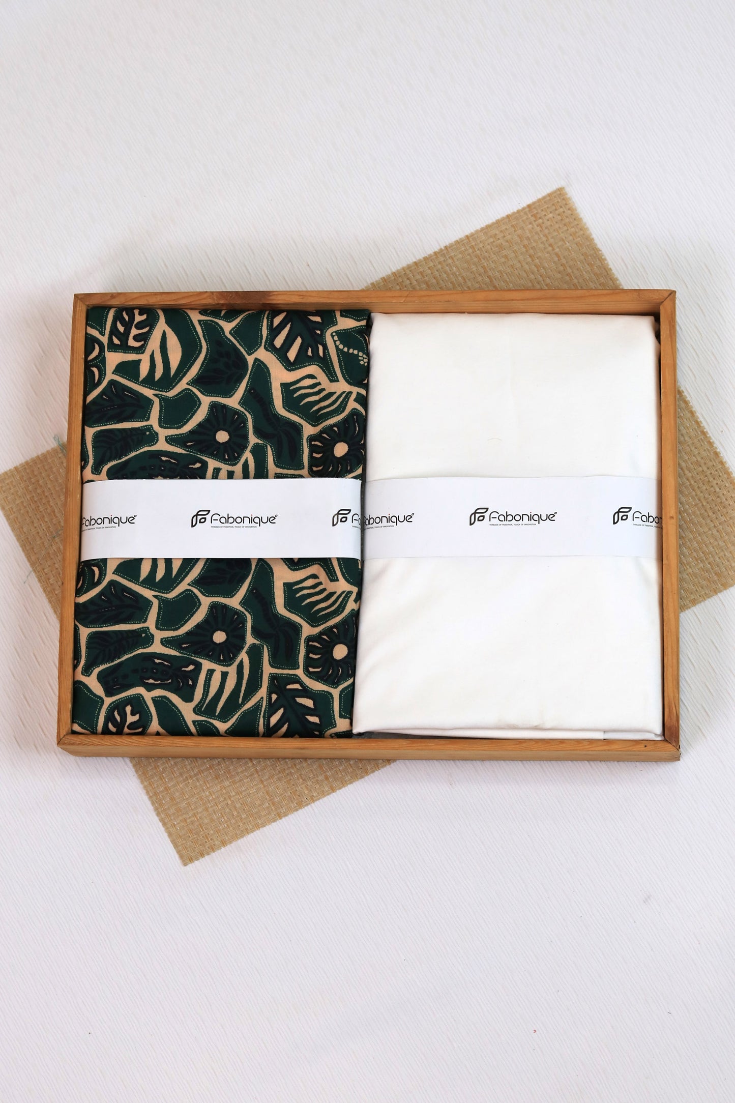 Emerald Leaf Unstitched Fabric Combo