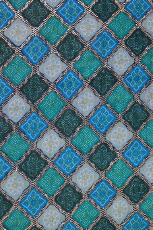 Light Blue Orchid Luxe Embroidered Viscose Dola Fabric