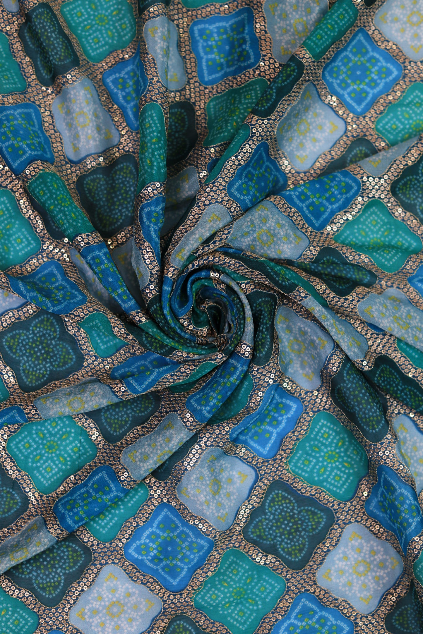 Purple Orchid Luxe Embroidered Viscose Dola Fabric