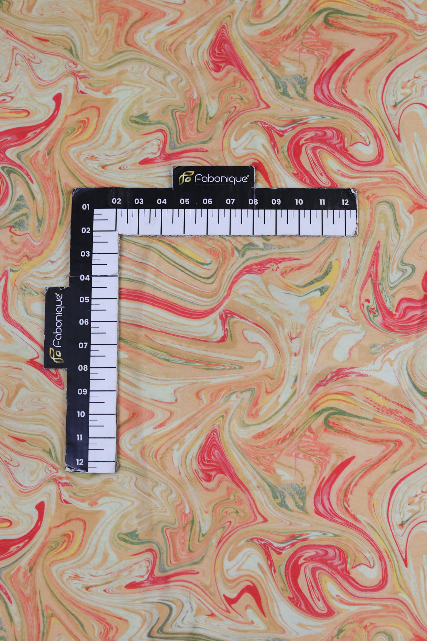 Aurora Swirl Viscose Nylon Printed Fabric