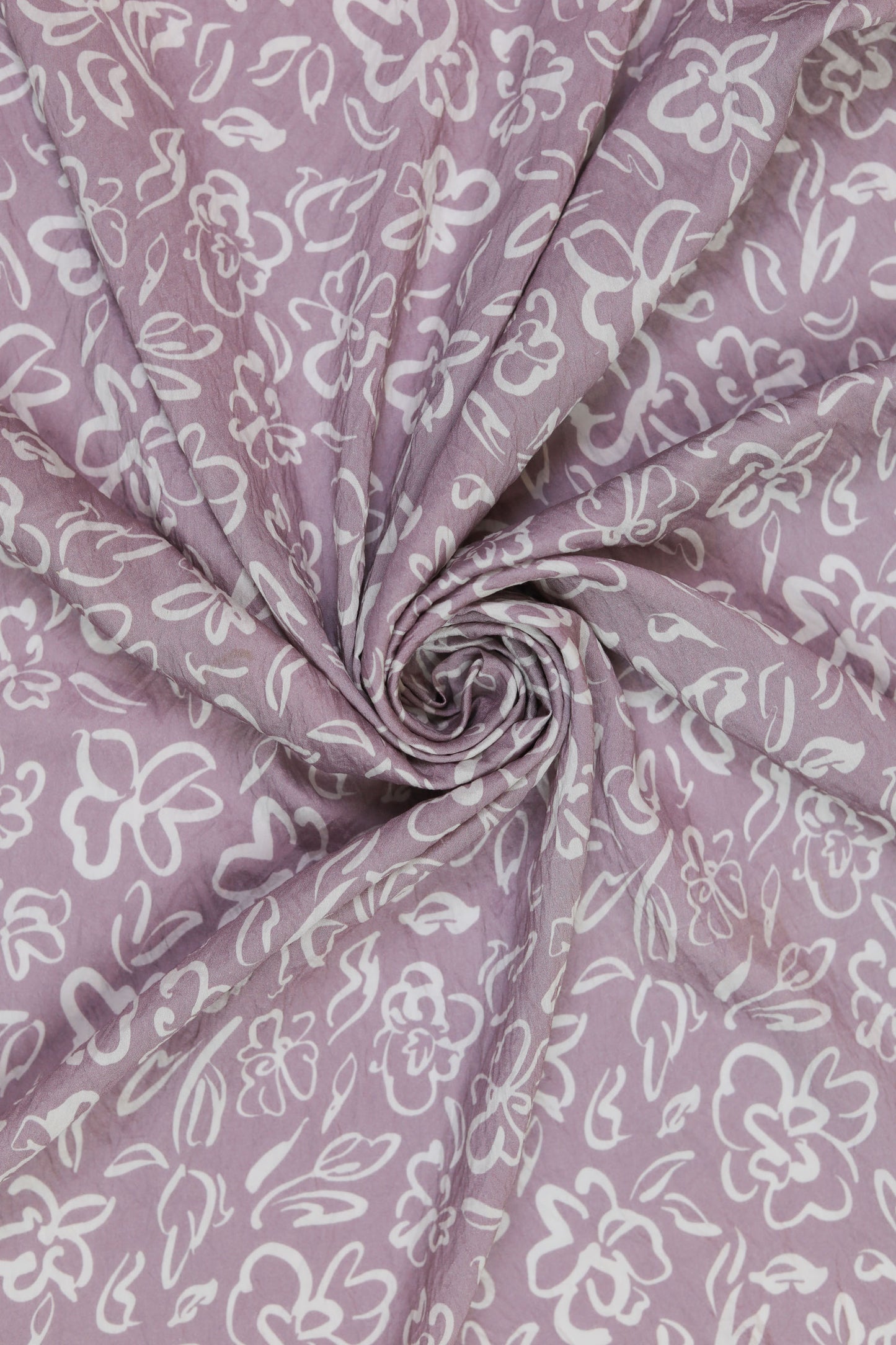 Soft Serenity Ivory Floral Viscose Blend Fabric