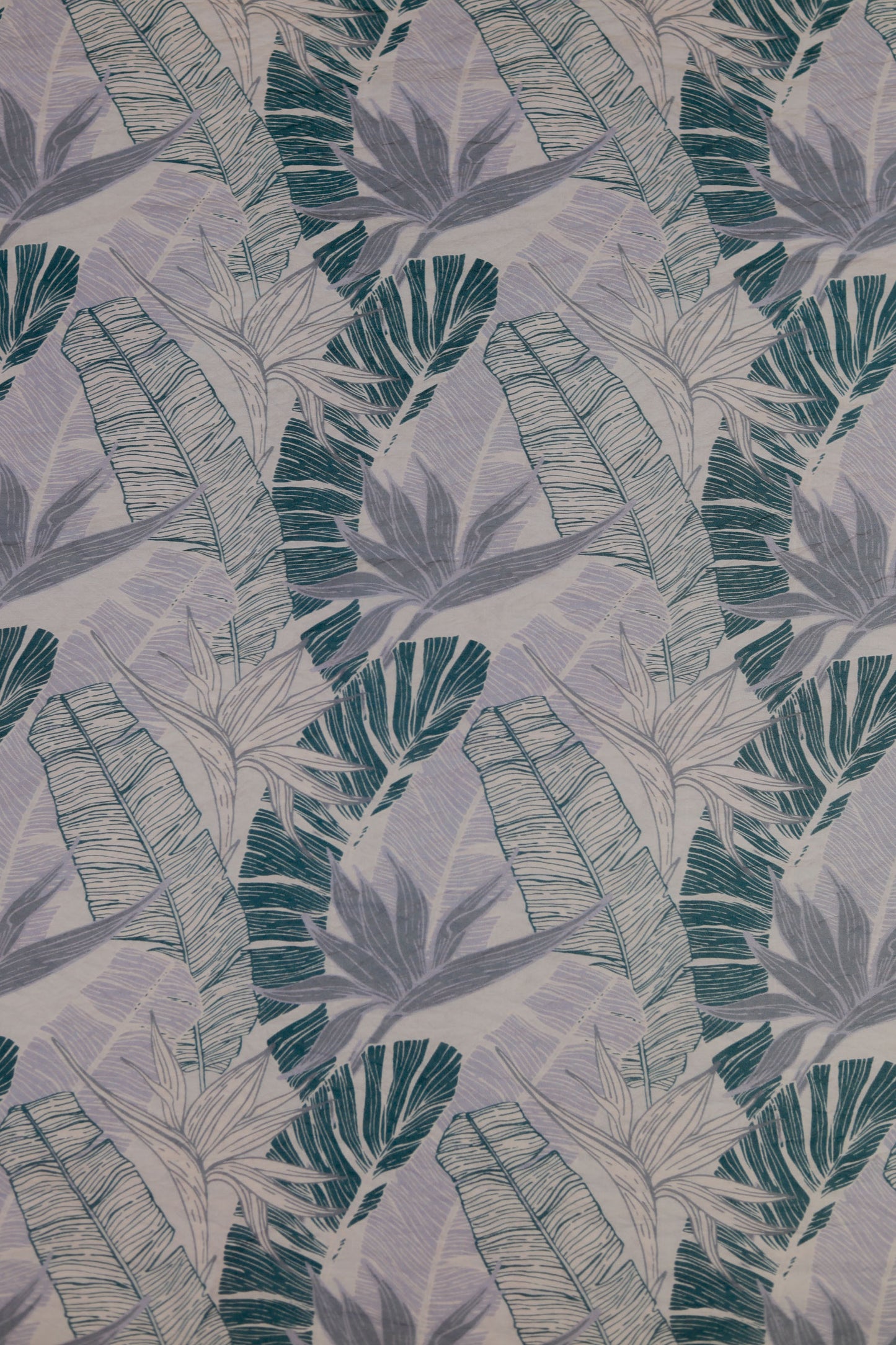 Sage Palm Tropical Viscose Nylon Fabric