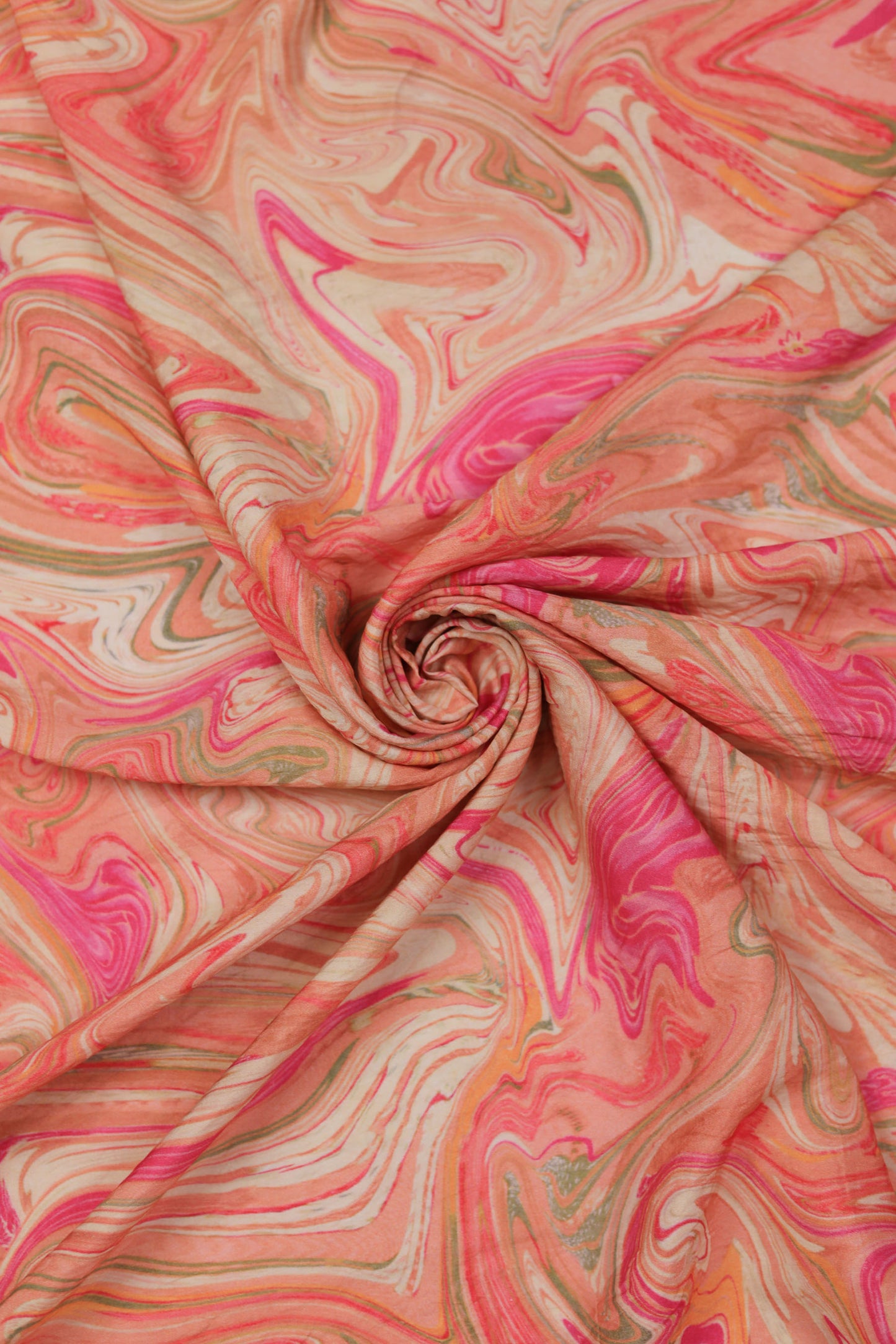 Aurora Swirl Viscose Nylon Printed Fabric