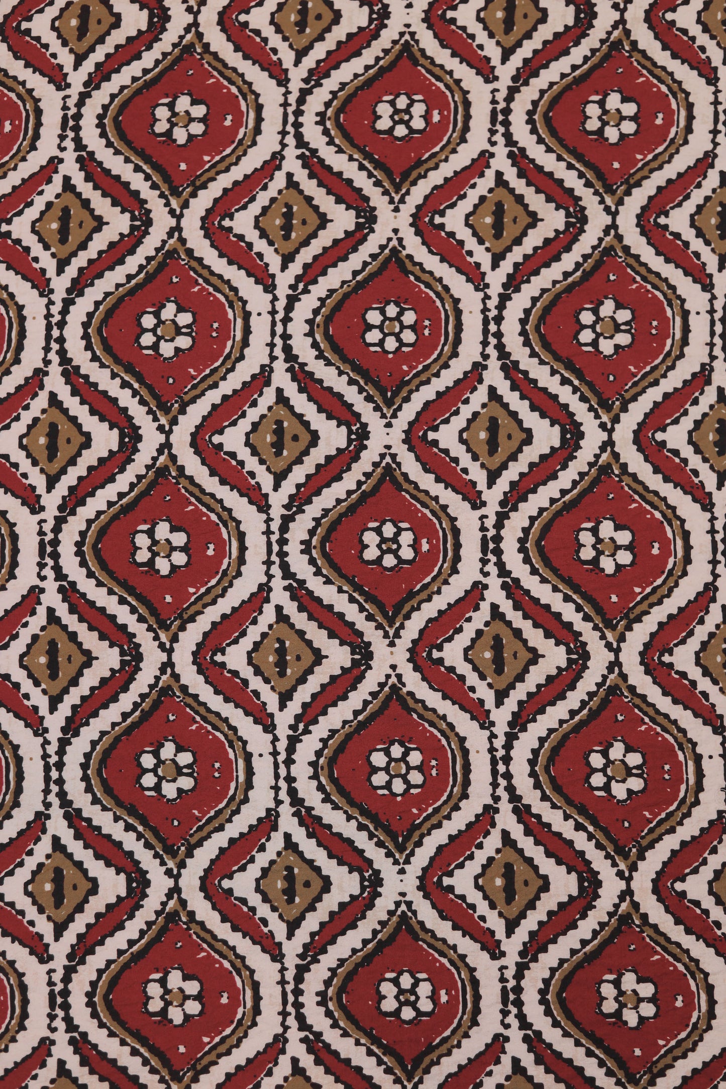 Mystic Ikat Geometric Printed Viscose Blend Fabric