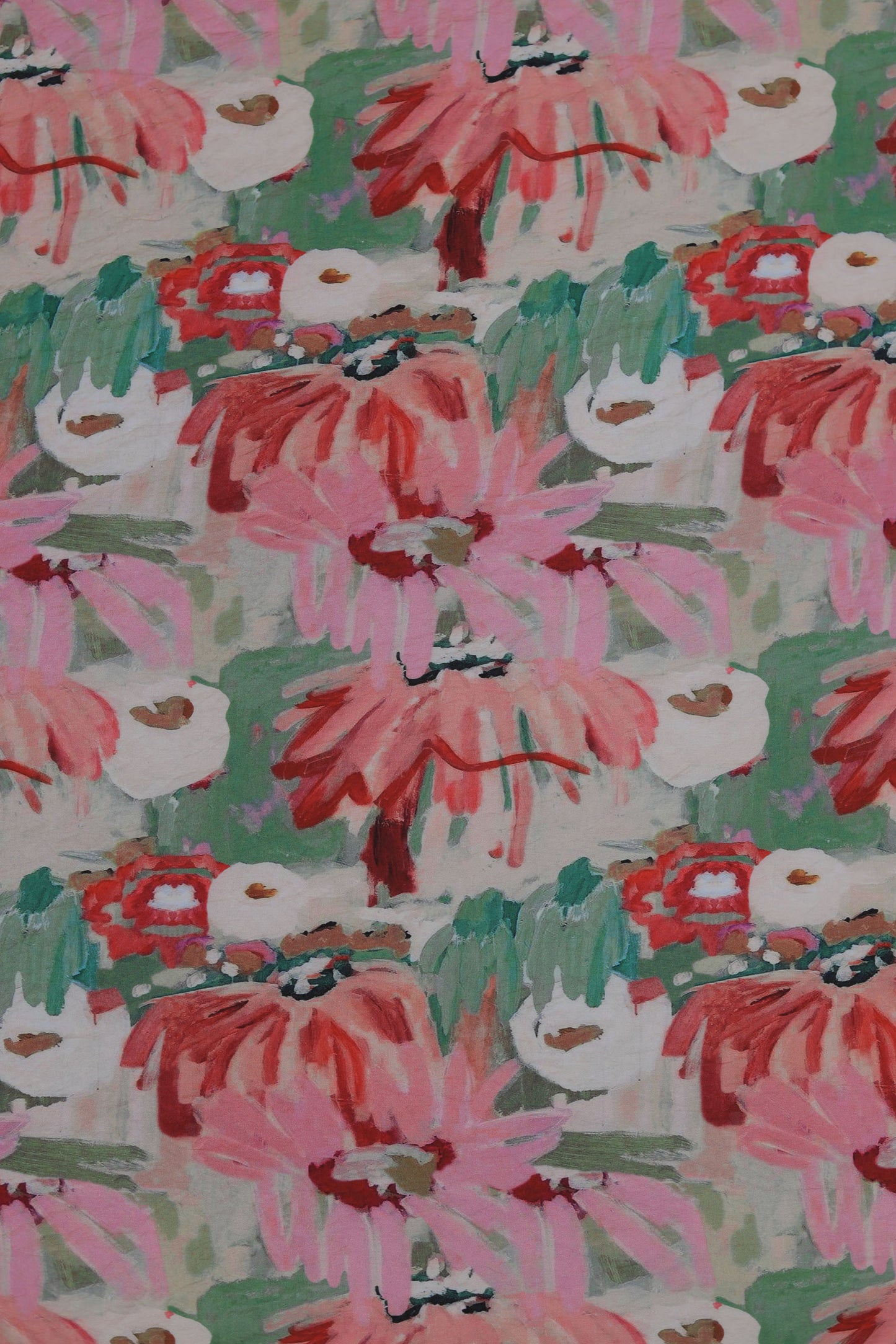 Soft Brushstroke Viscose Nylon Printed Fabric
