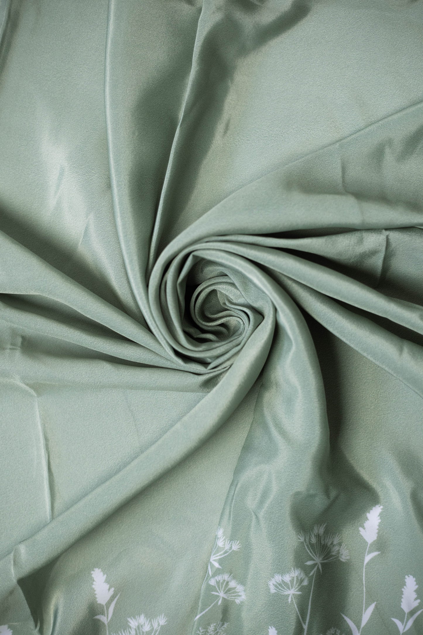Frosted Foliage French Crepe Fabric