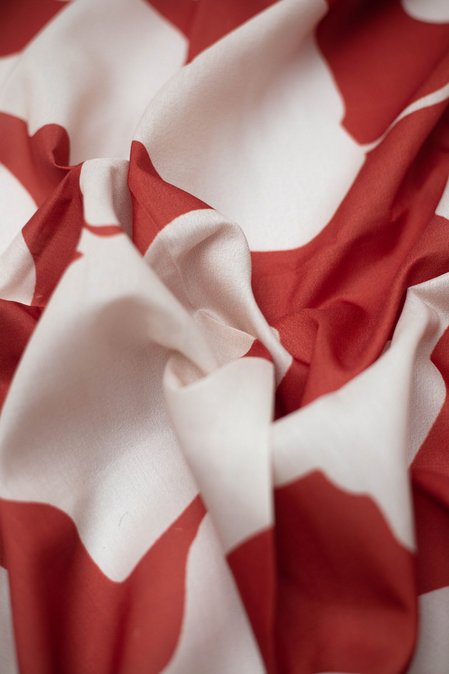 Scarlet Petals Muslin Printed Fabric