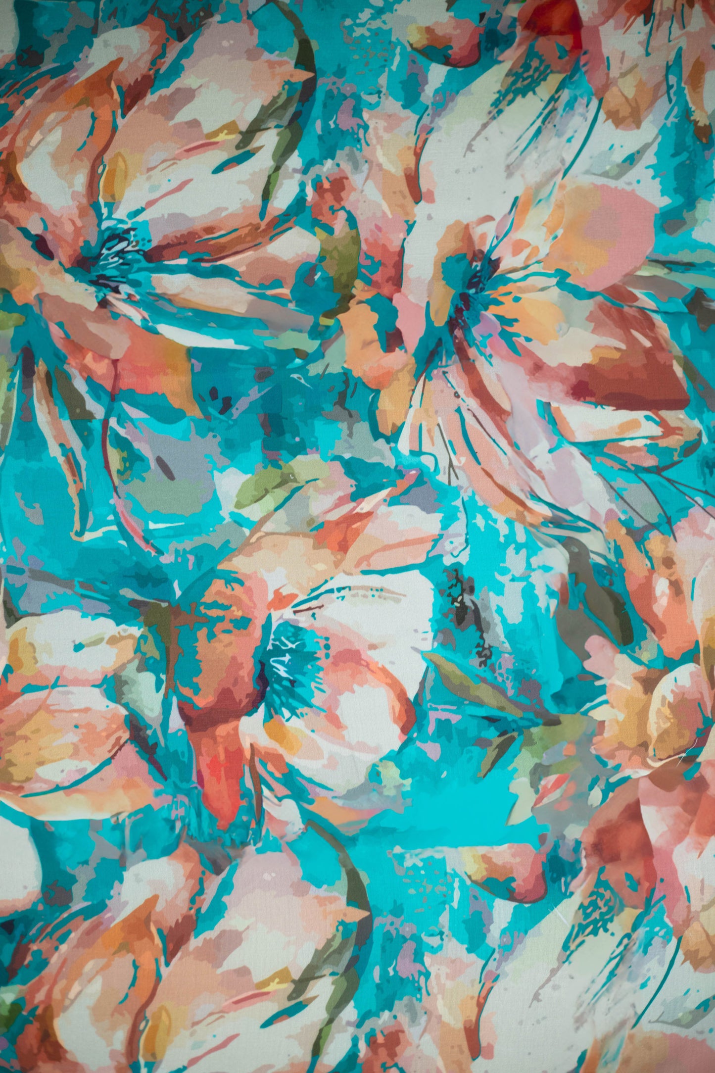 Splash Petal Muslin Printed Fabric