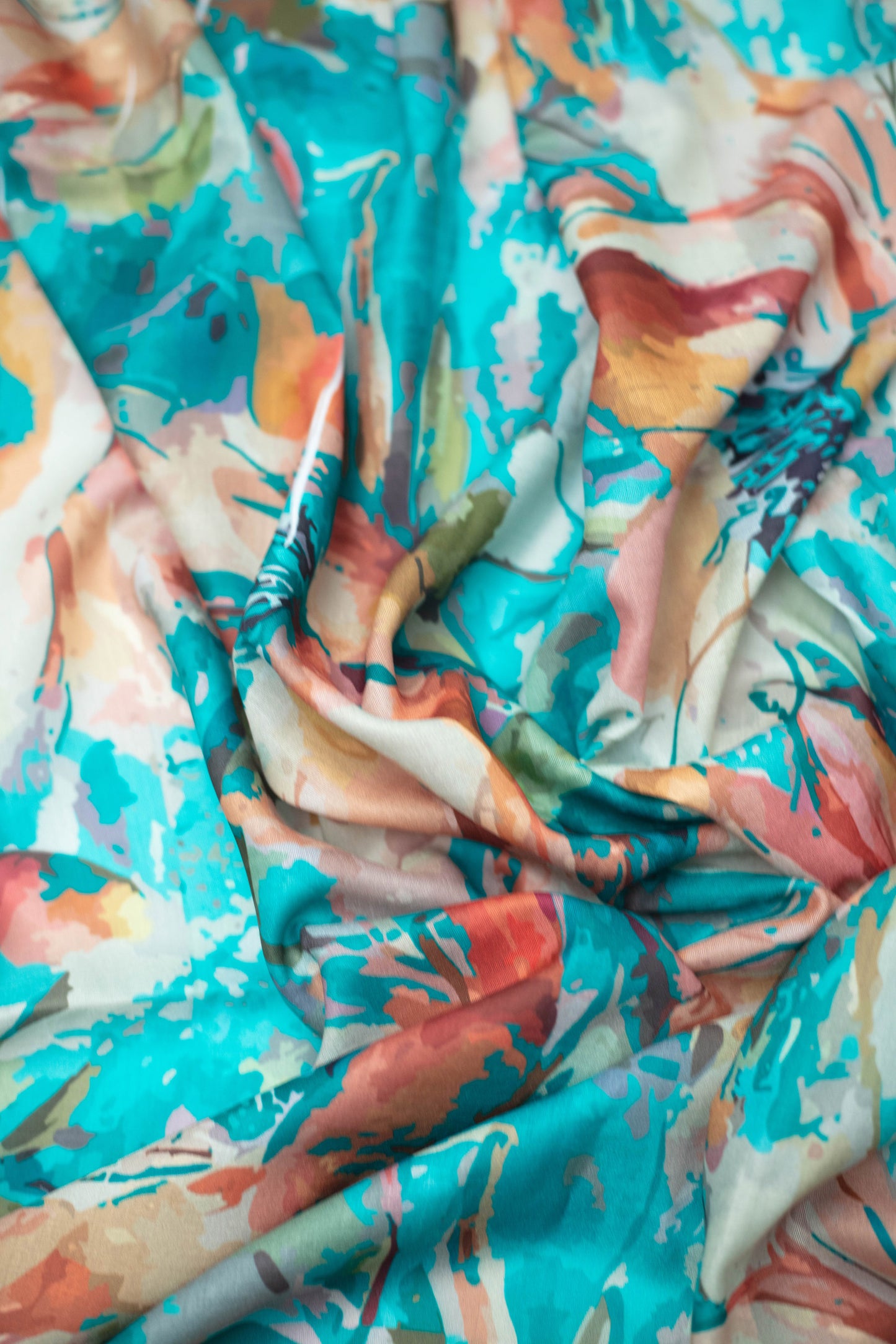 Splash Petal Muslin Printed Fabric