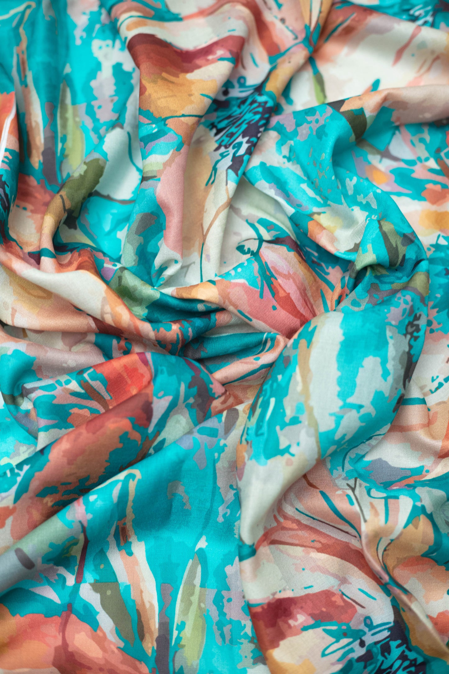 Splash Petal Muslin Printed Fabric