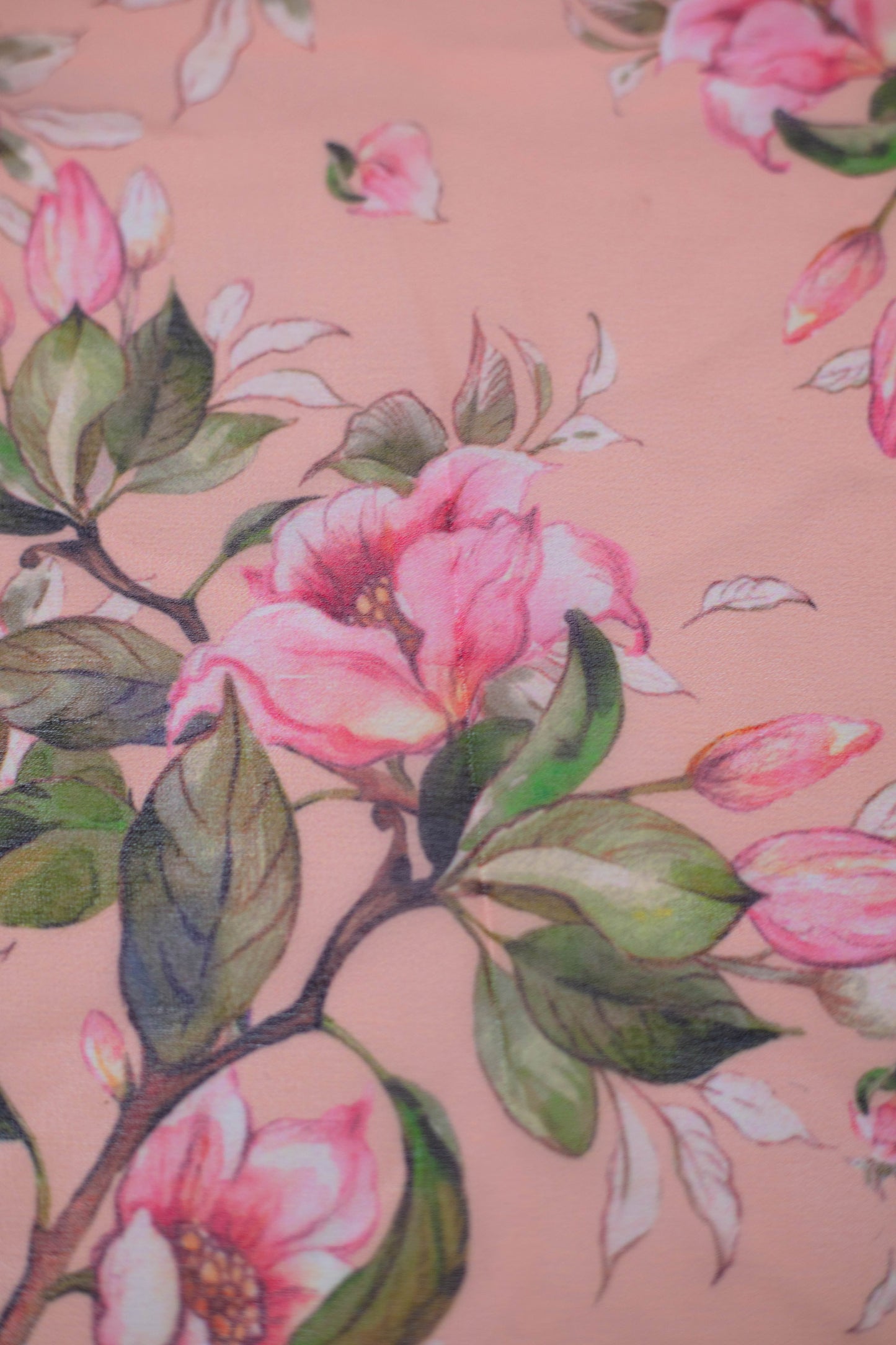 Peach Blossom Weightless Georgette Fabric