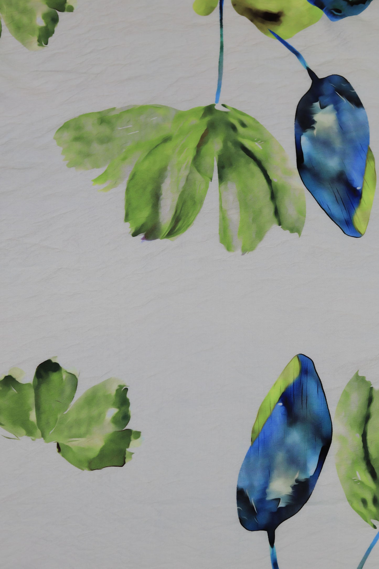 Nature’s Melody Leaf Print Viscose Blend Fabric