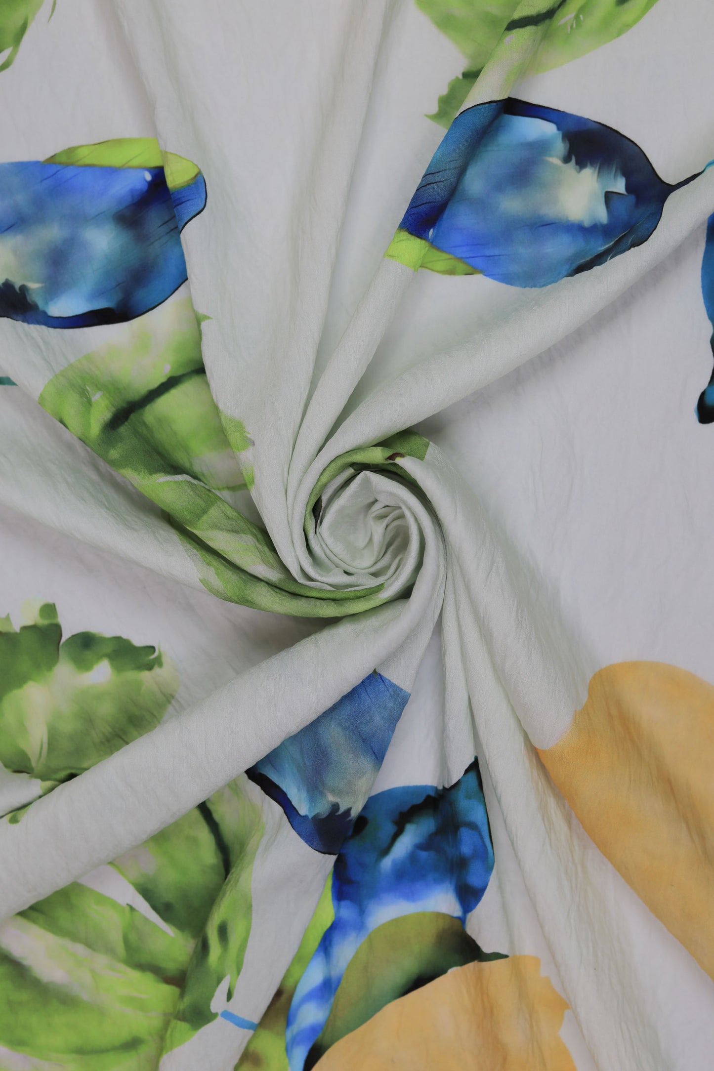 Nature’s Melody Leaf Print Viscose Blend Fabric