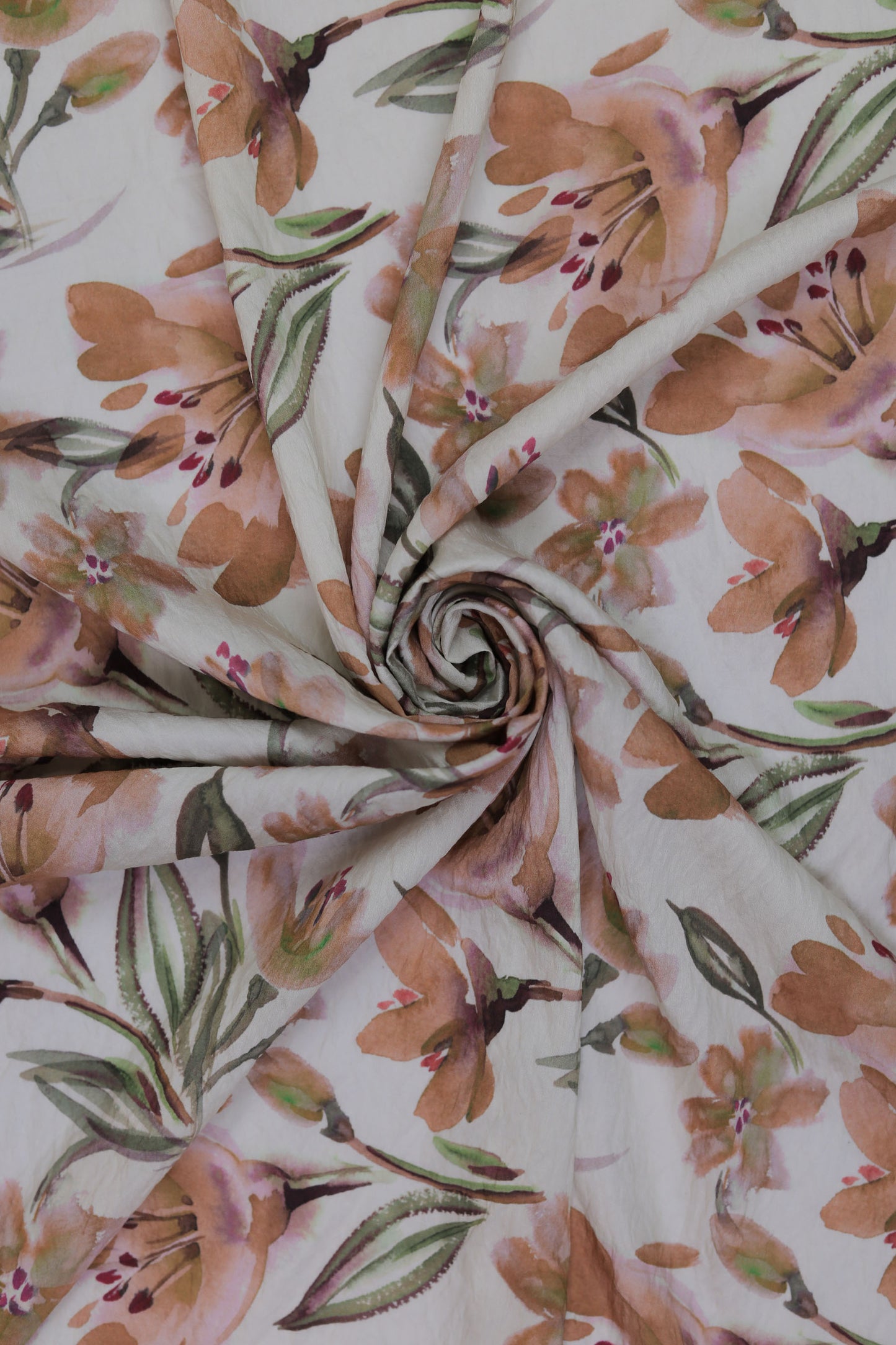 Crimson Grace Watercolor Floral Viscose Nylon Fabric