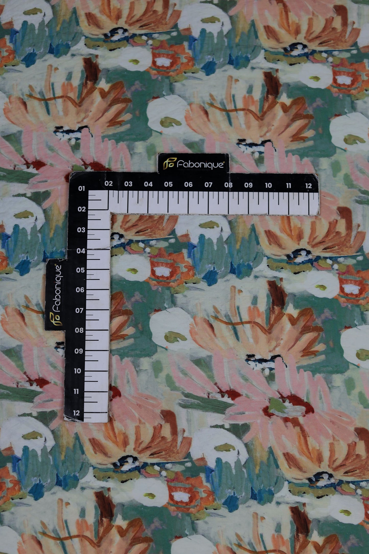 Soft Brushstroke Viscose Nylon Printed Fabric