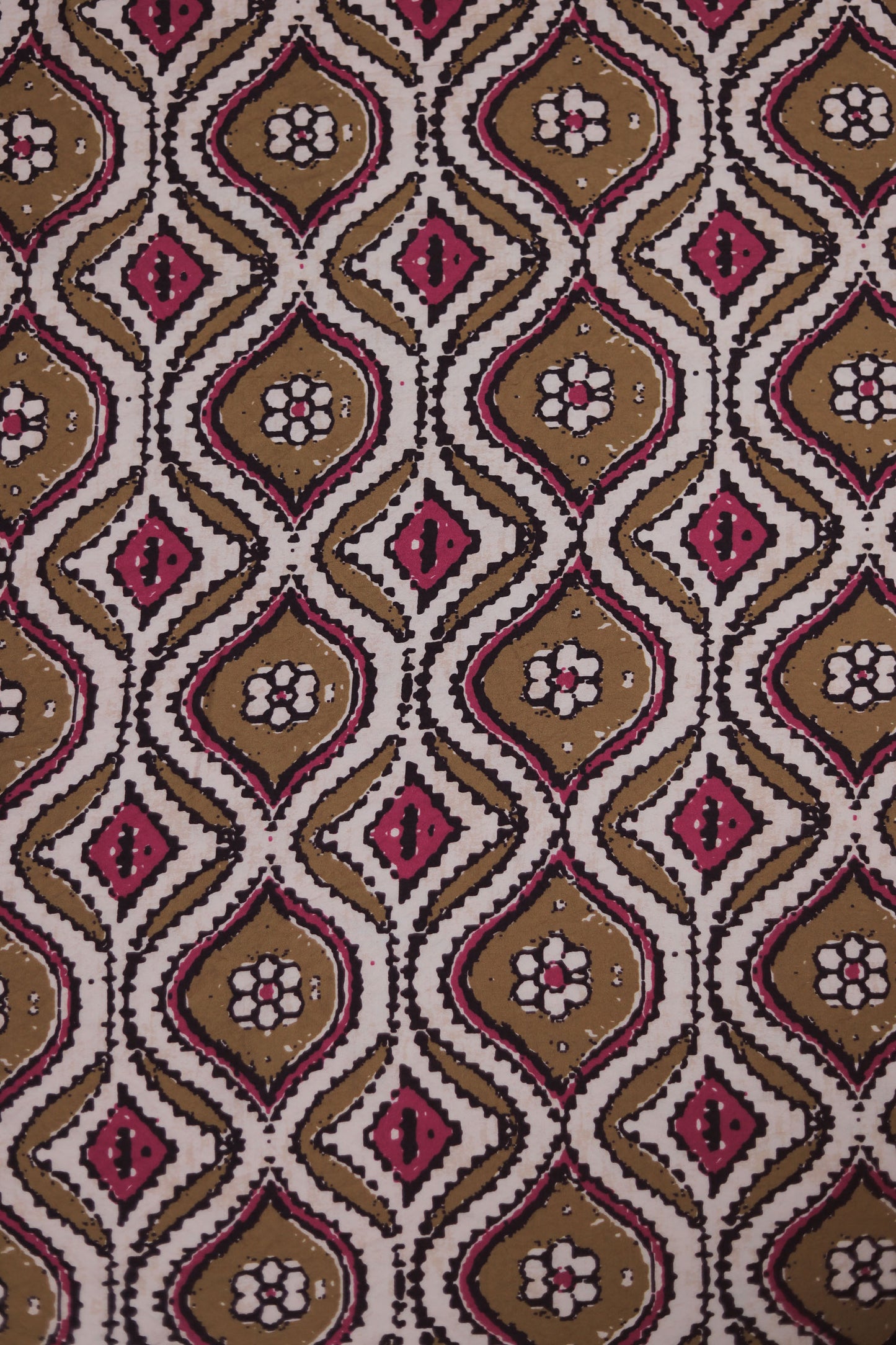 Mystic Ikat Geometric Printed Viscose Blend Fabric