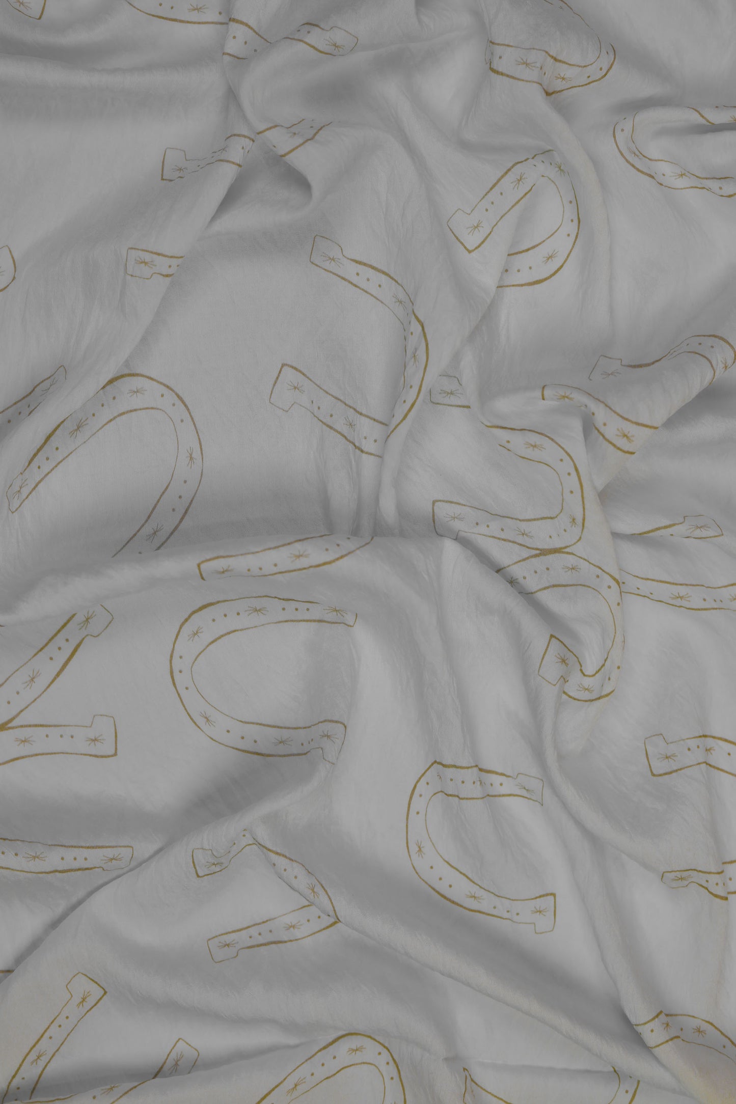 Horseshoe Luxe Minimal Printed Viscose Blend Fabric