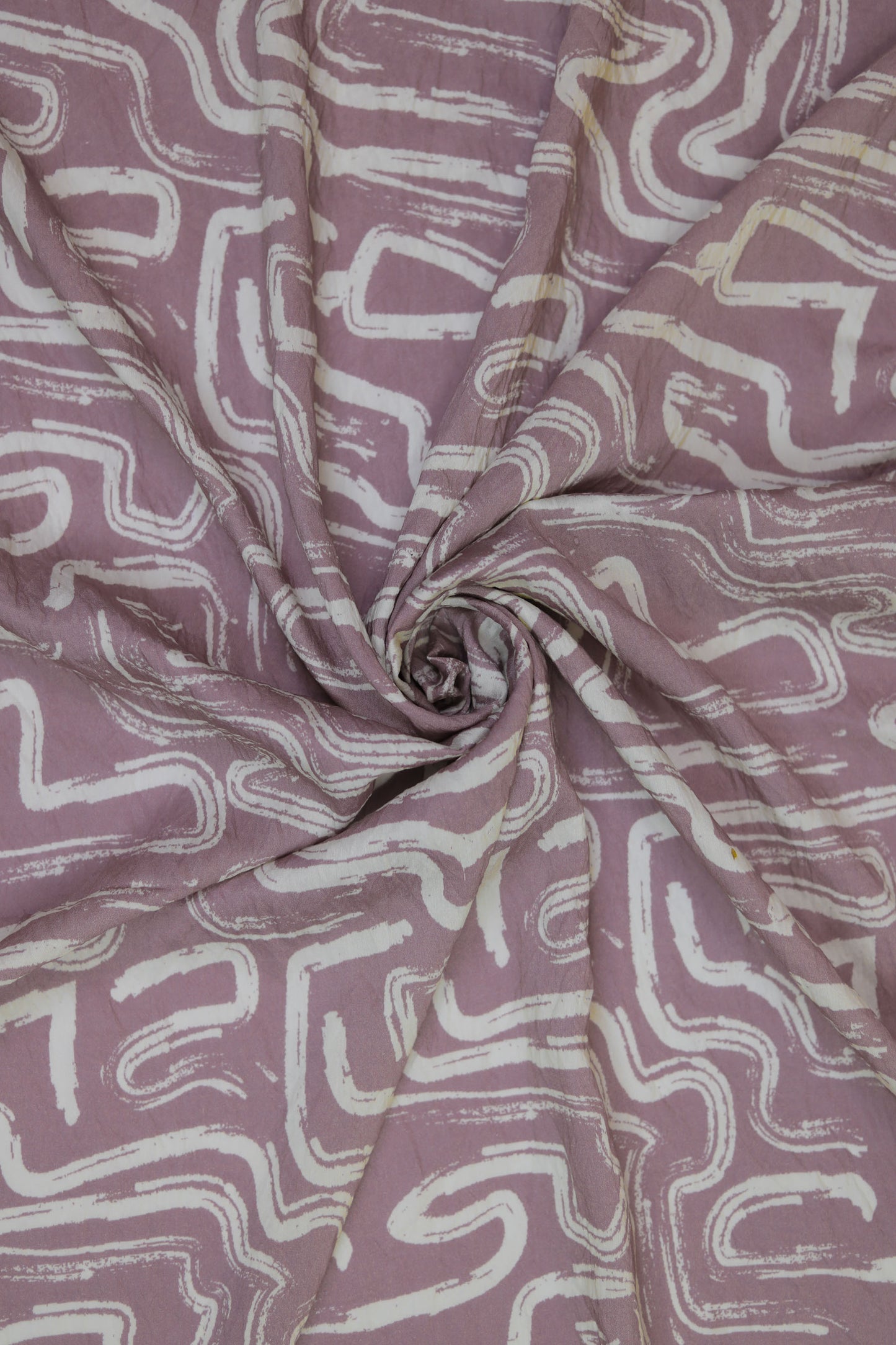 Zen Flow Abstract Brushstroke Viscose Blend Fabric