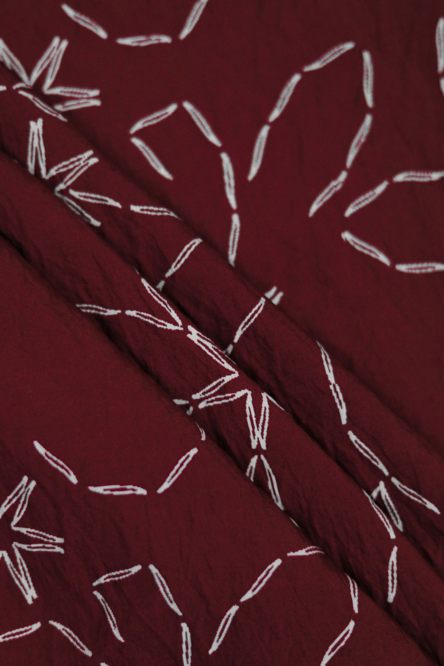 Noir Embroidery Floral Viscose Blend Fabric
