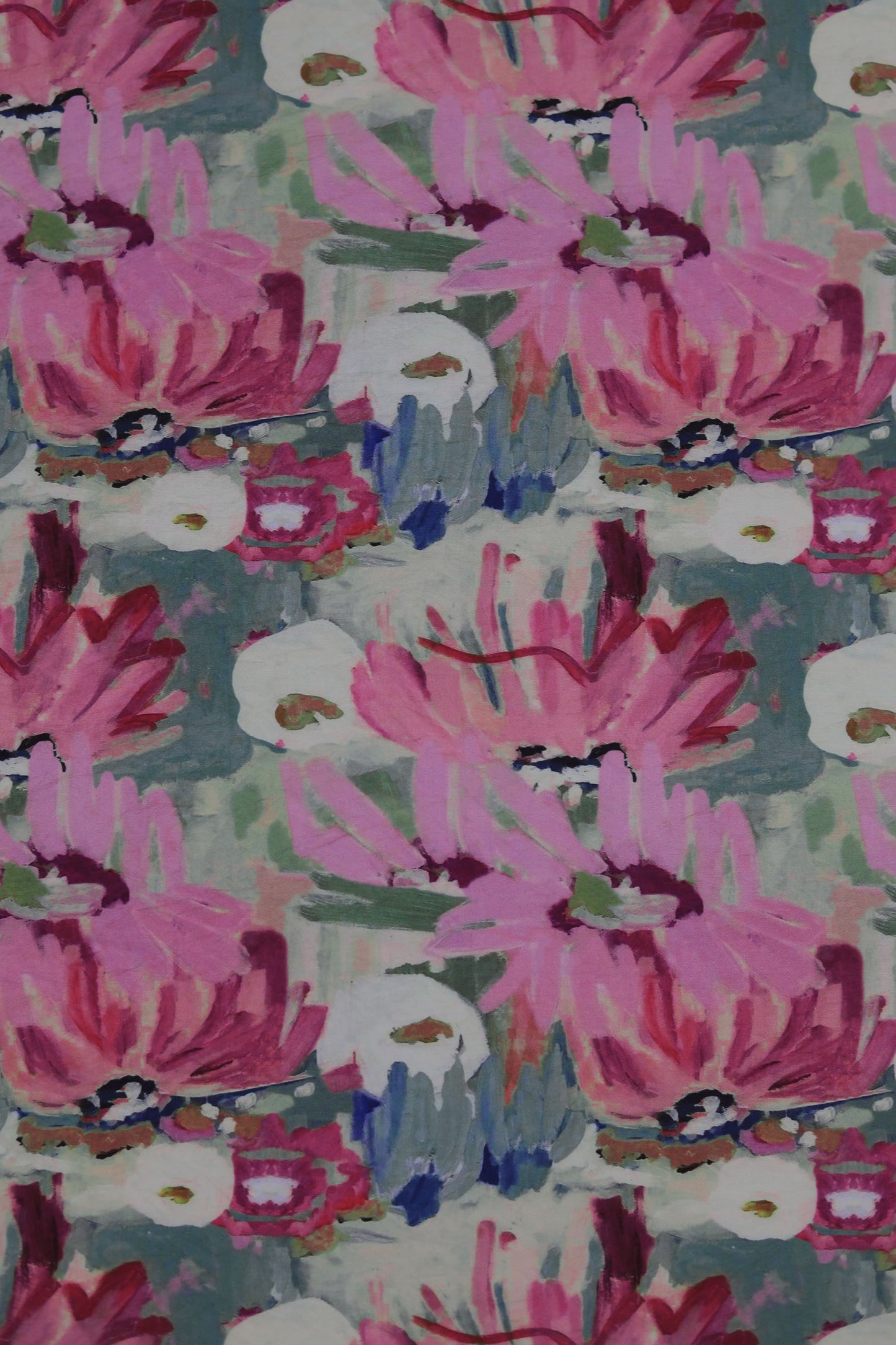 Soft Brushstroke Viscose Nylon Printed Fabric
