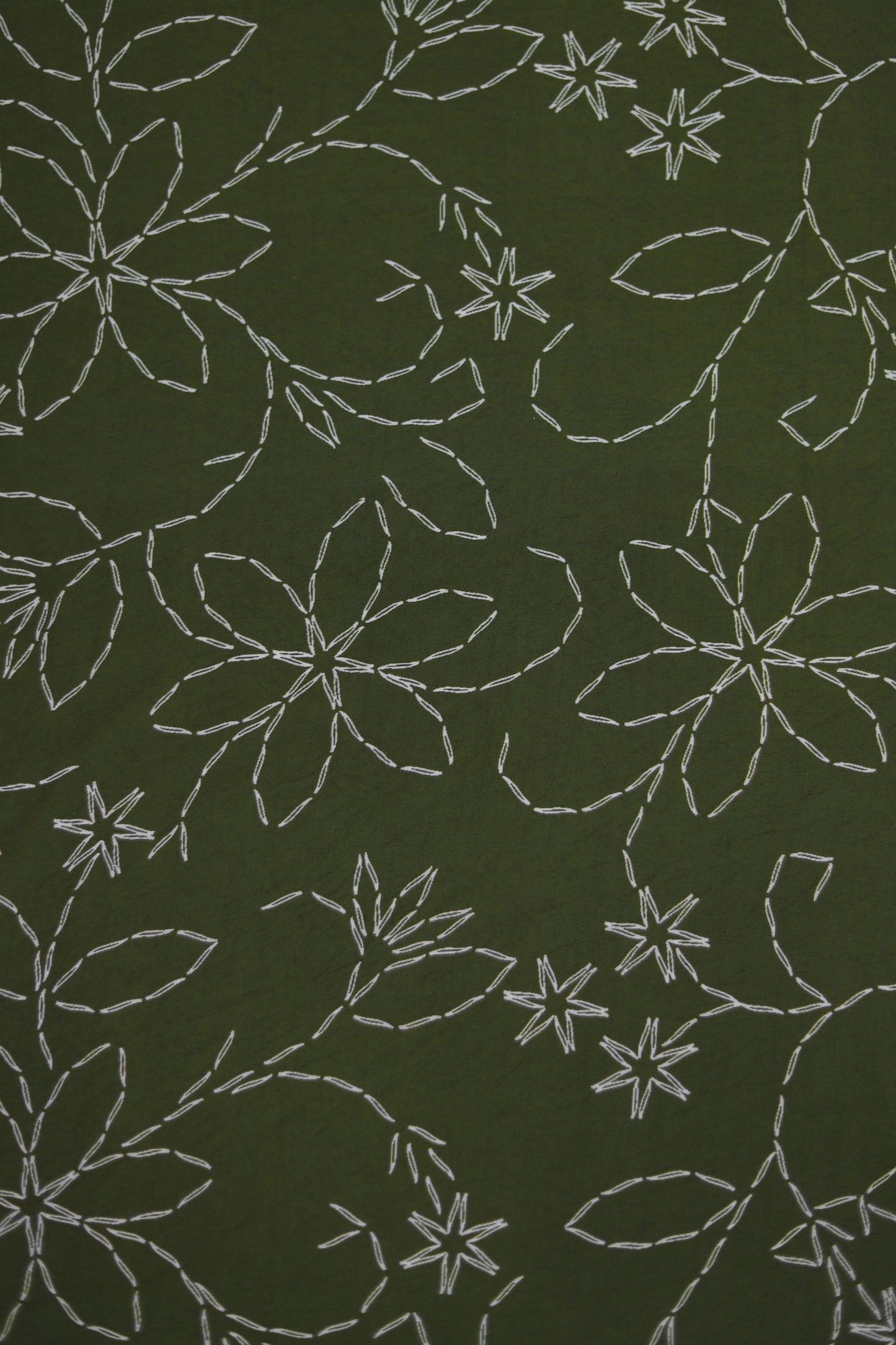 Noir Embroidery Floral Viscose Blend Fabric