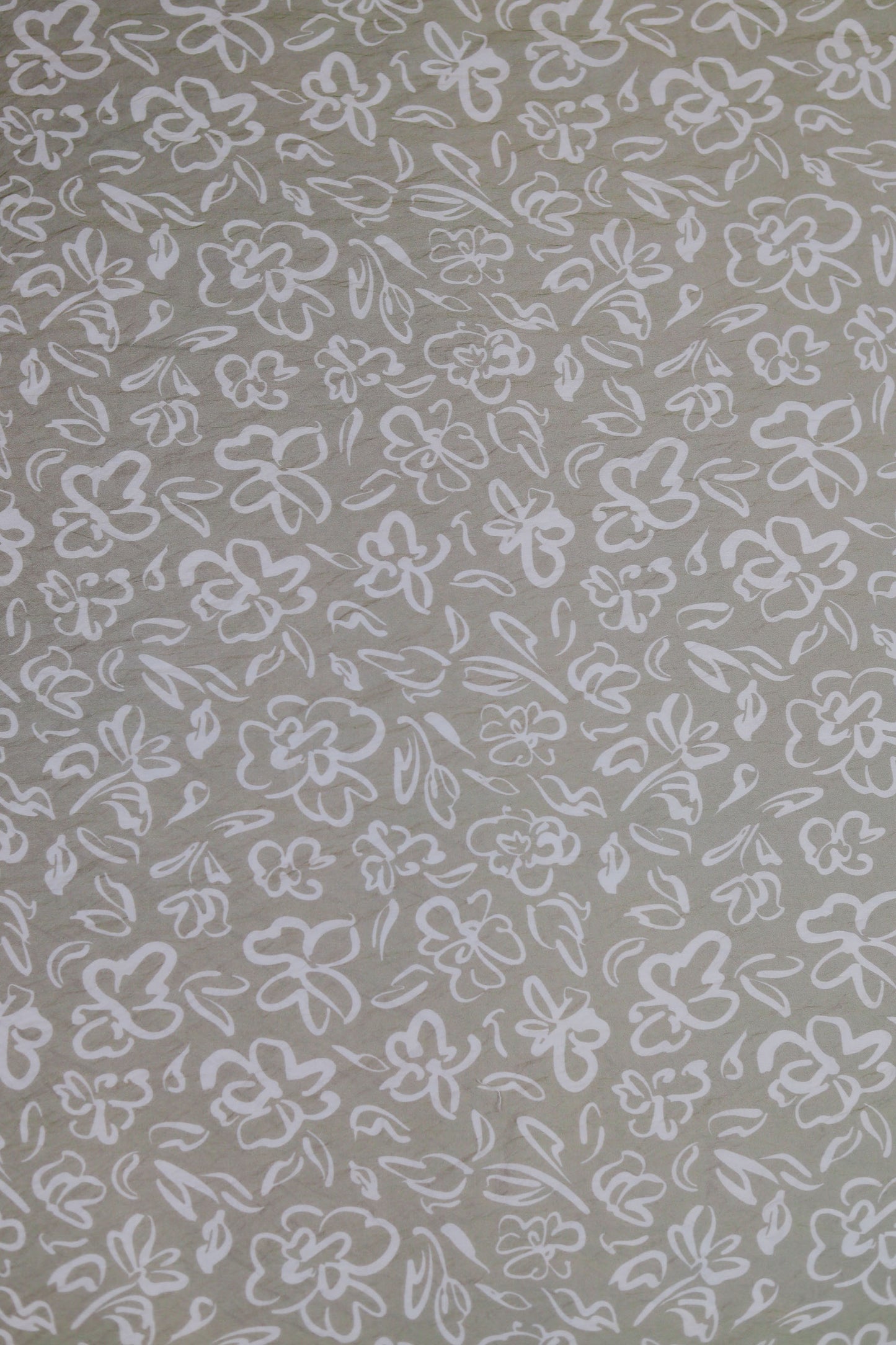 Soft Serenity Ivory Floral Viscose Blend Fabric