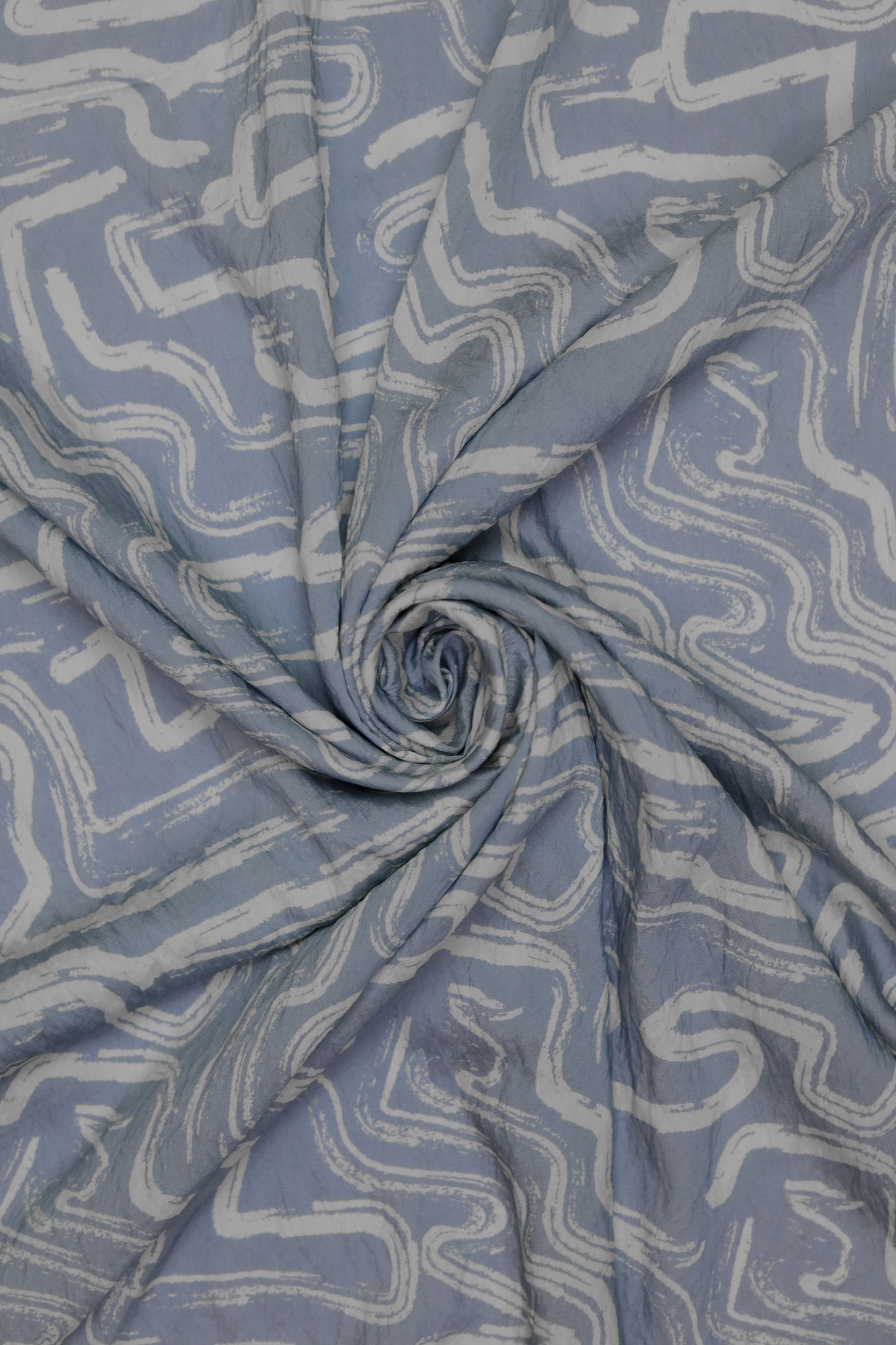 Zen Flow Abstract Brushstroke Viscose Blend Fabric