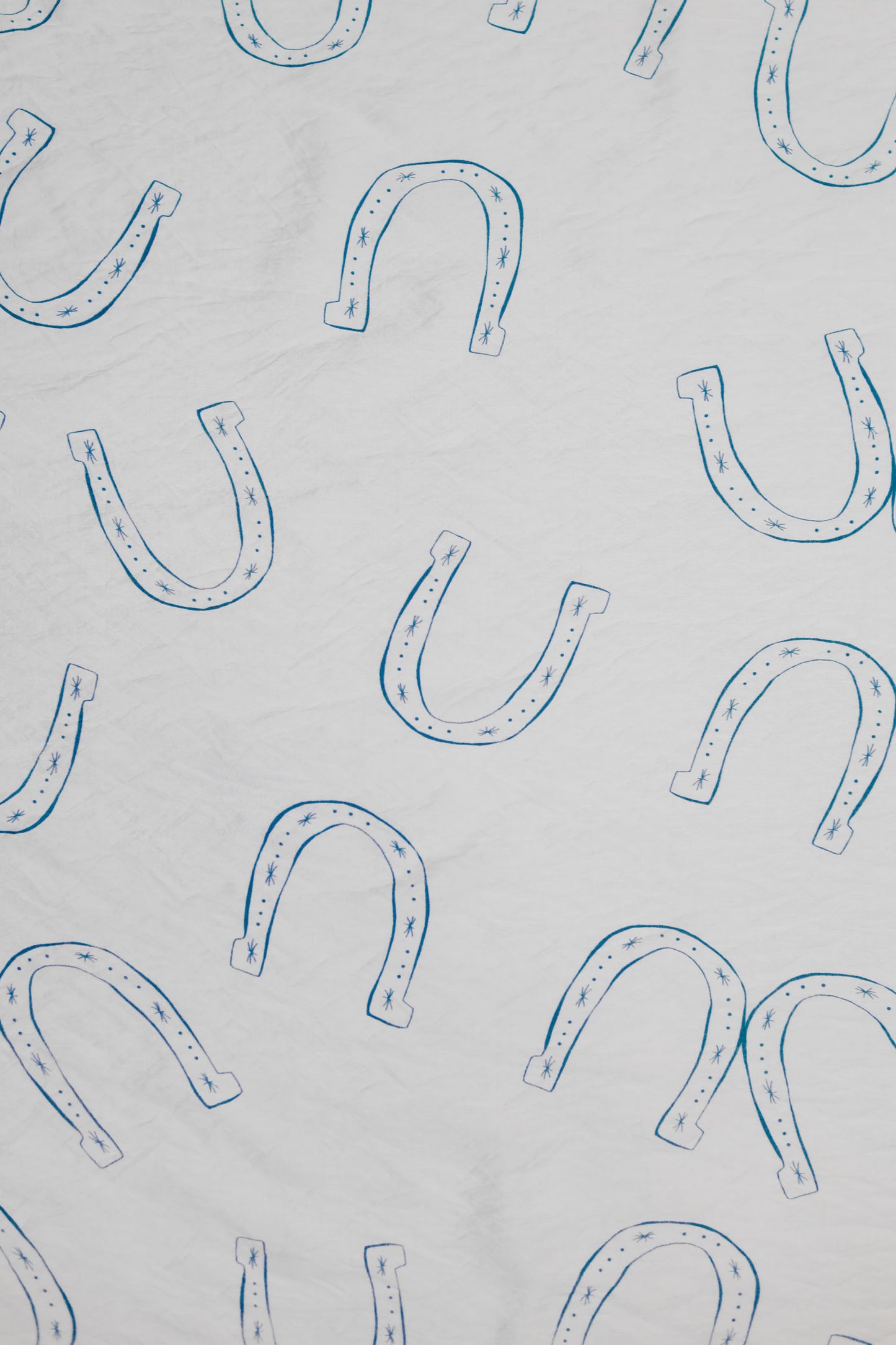 Horseshoe Luxe Minimal Printed Viscose Blend Fabric