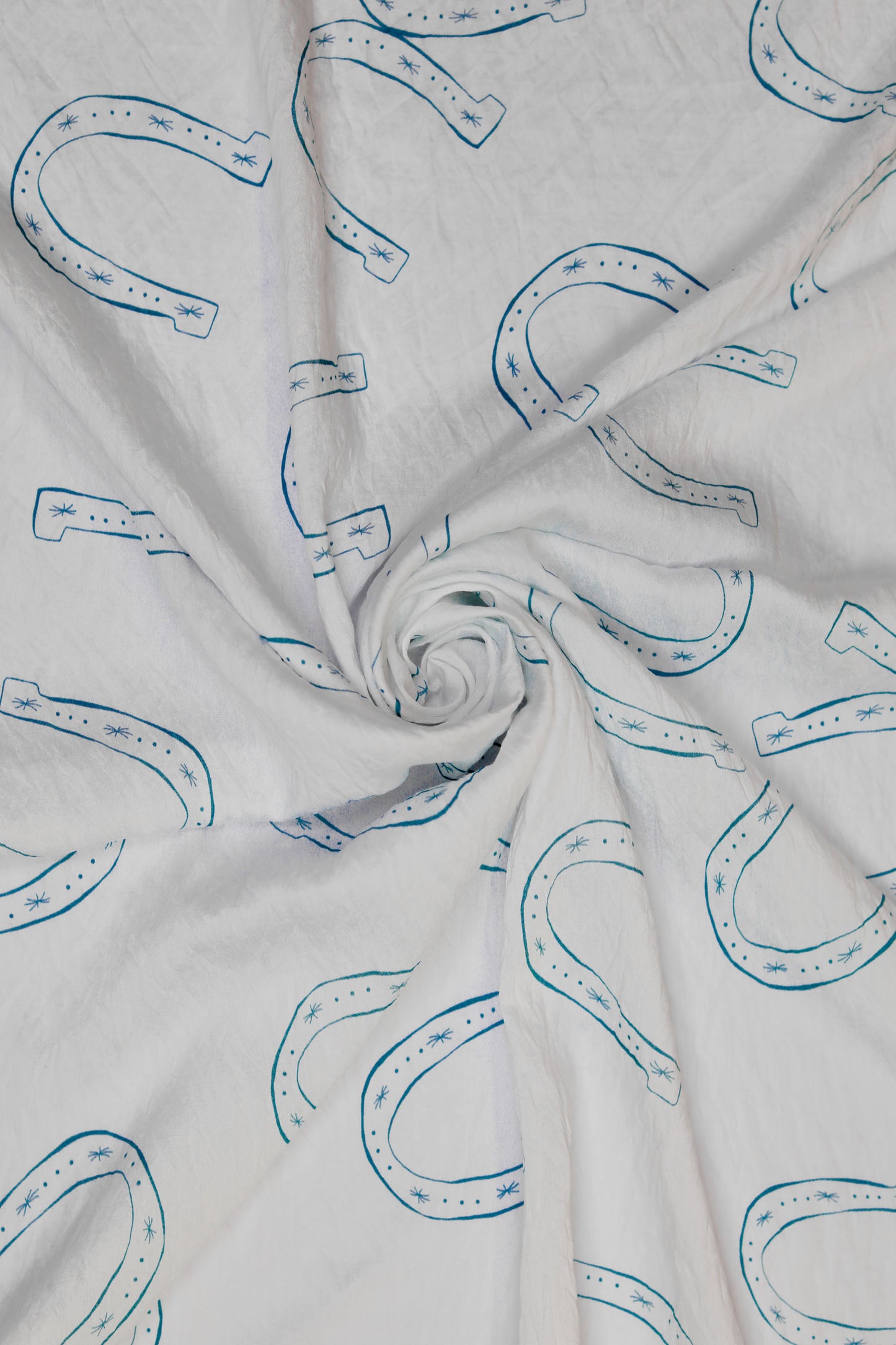 Horseshoe Luxe Minimal Printed Viscose Blend Fabric