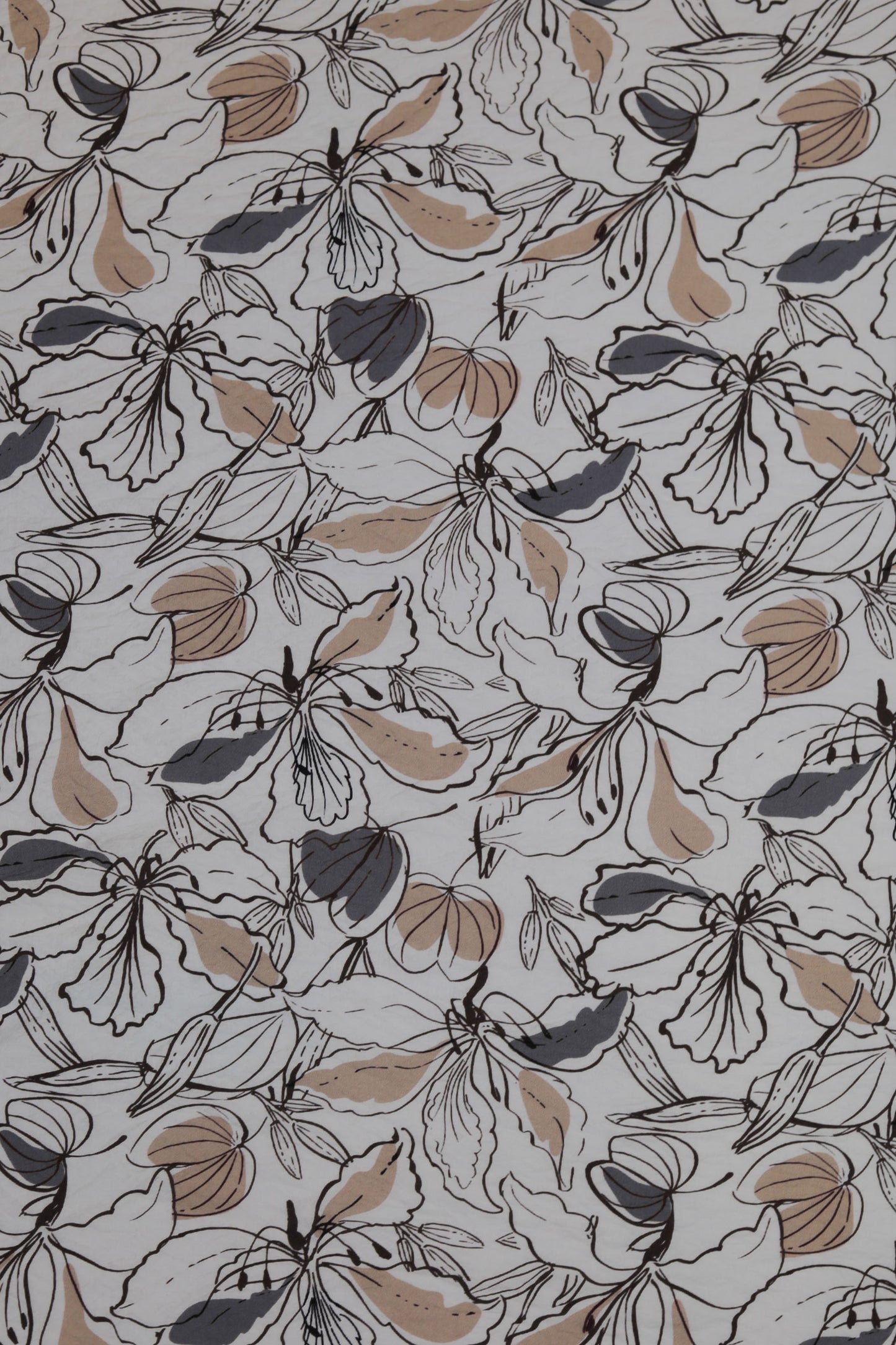 Vintage Garden Viscose Nylon Printed Fabric