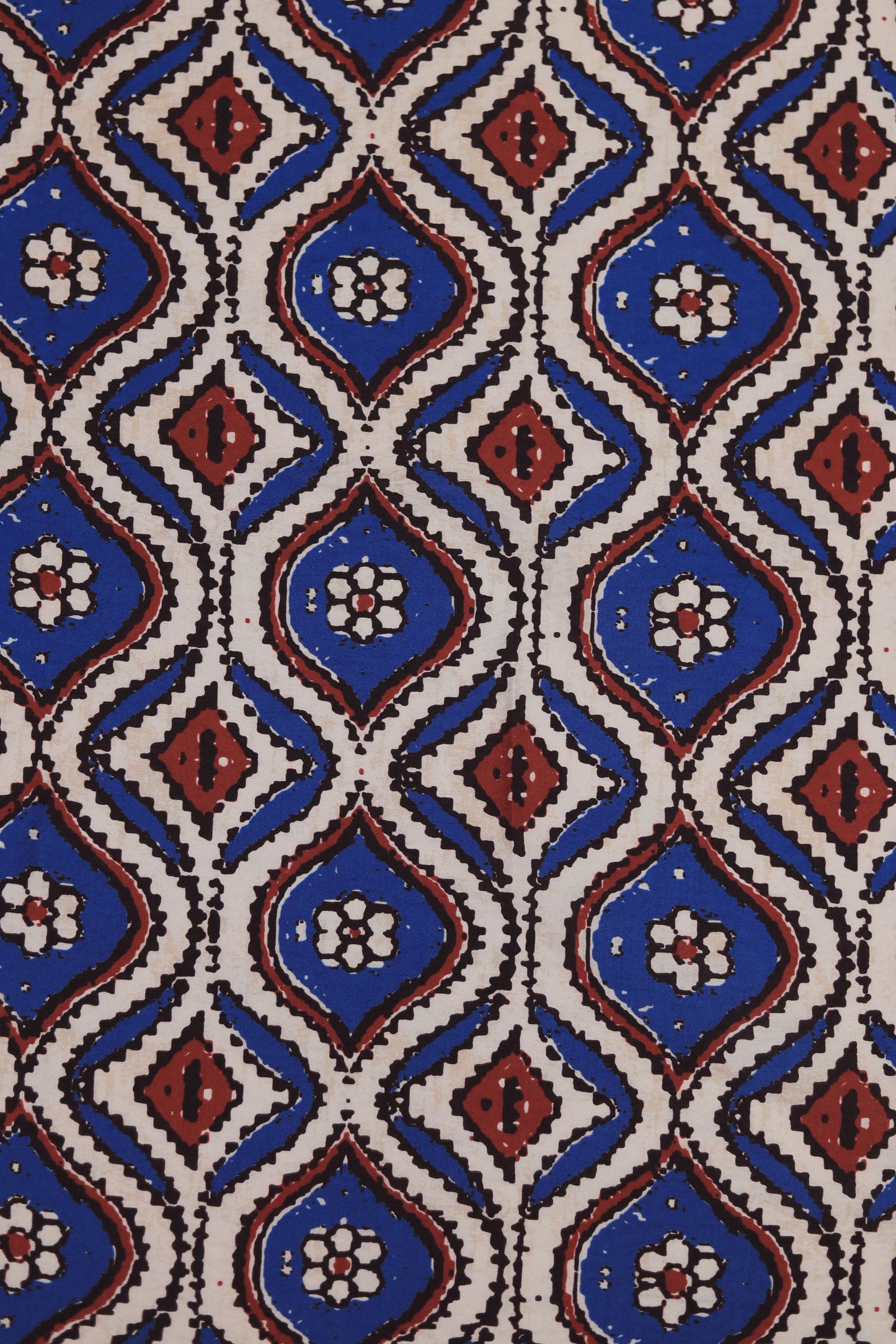 Mystic Ikat Geometric Printed Viscose Blend Fabric