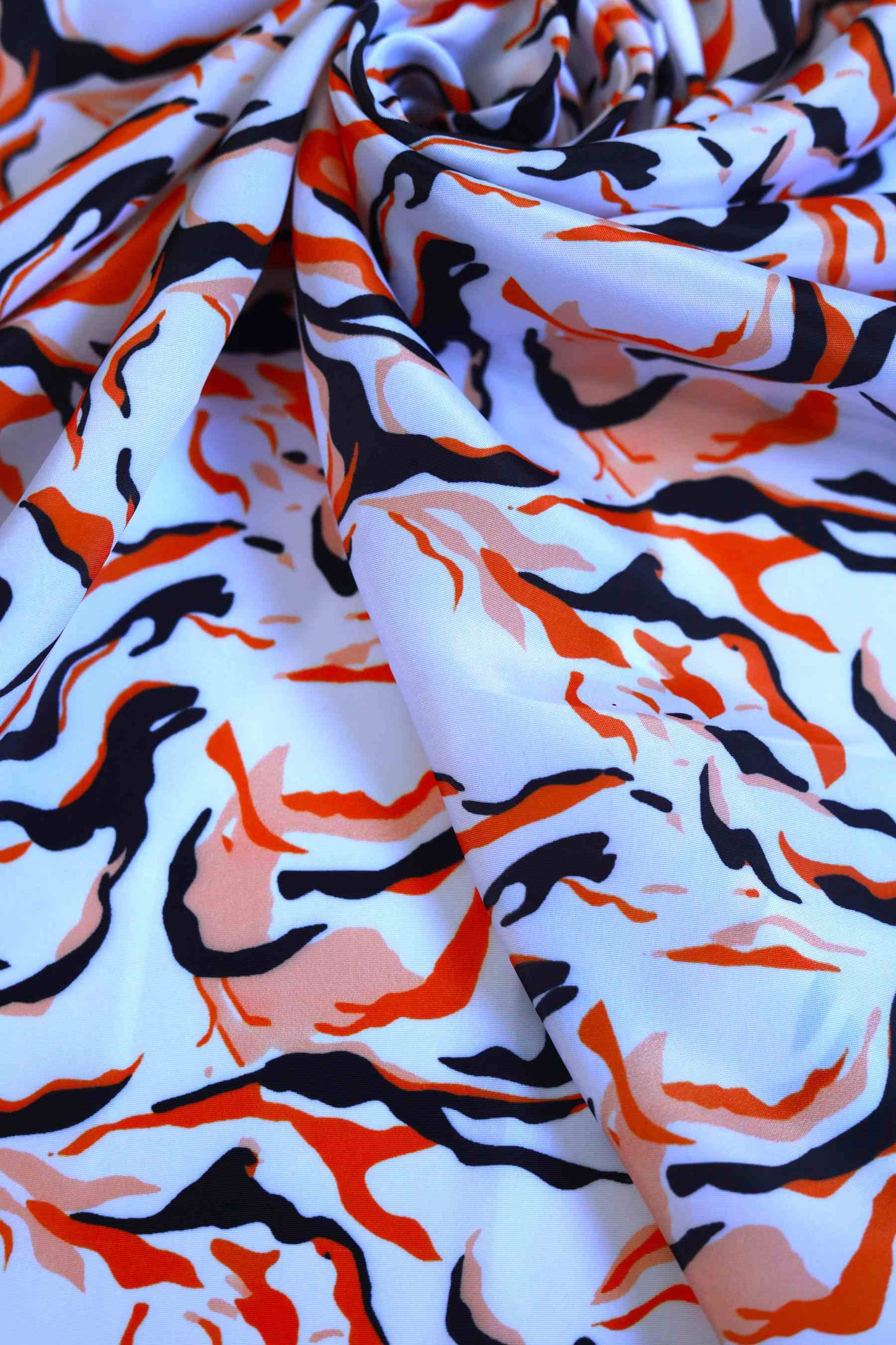 Blaze Flow French Crepe Fabric
