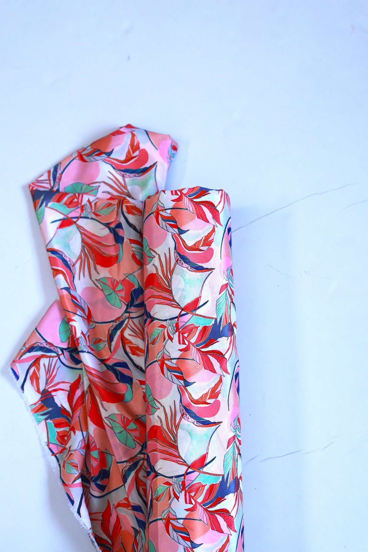 Sunset Flora French Crepe Fabric