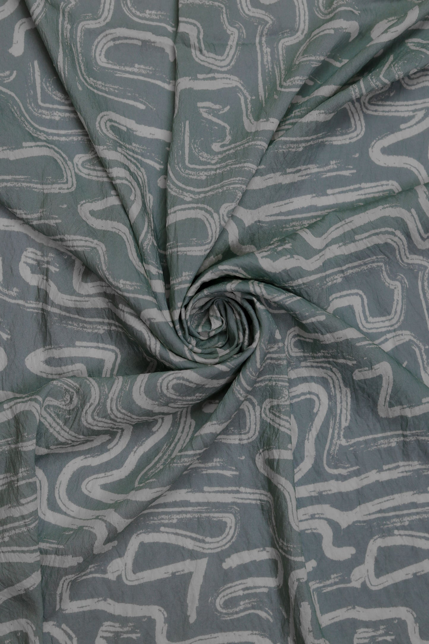 Zen Flow Abstract Brushstroke Viscose Blend Fabric