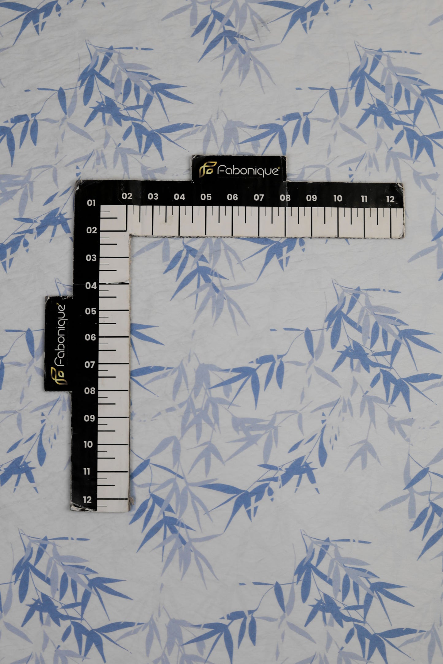 Amber Leaf Bamboo Print Viscose Blend Fabric