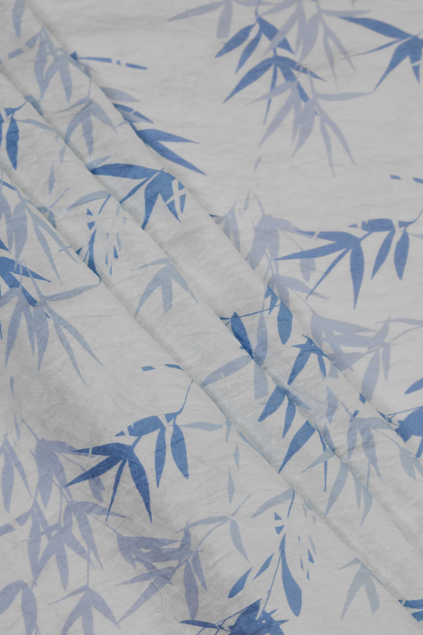 Amber Leaf Bamboo Print Viscose Blend Fabric
