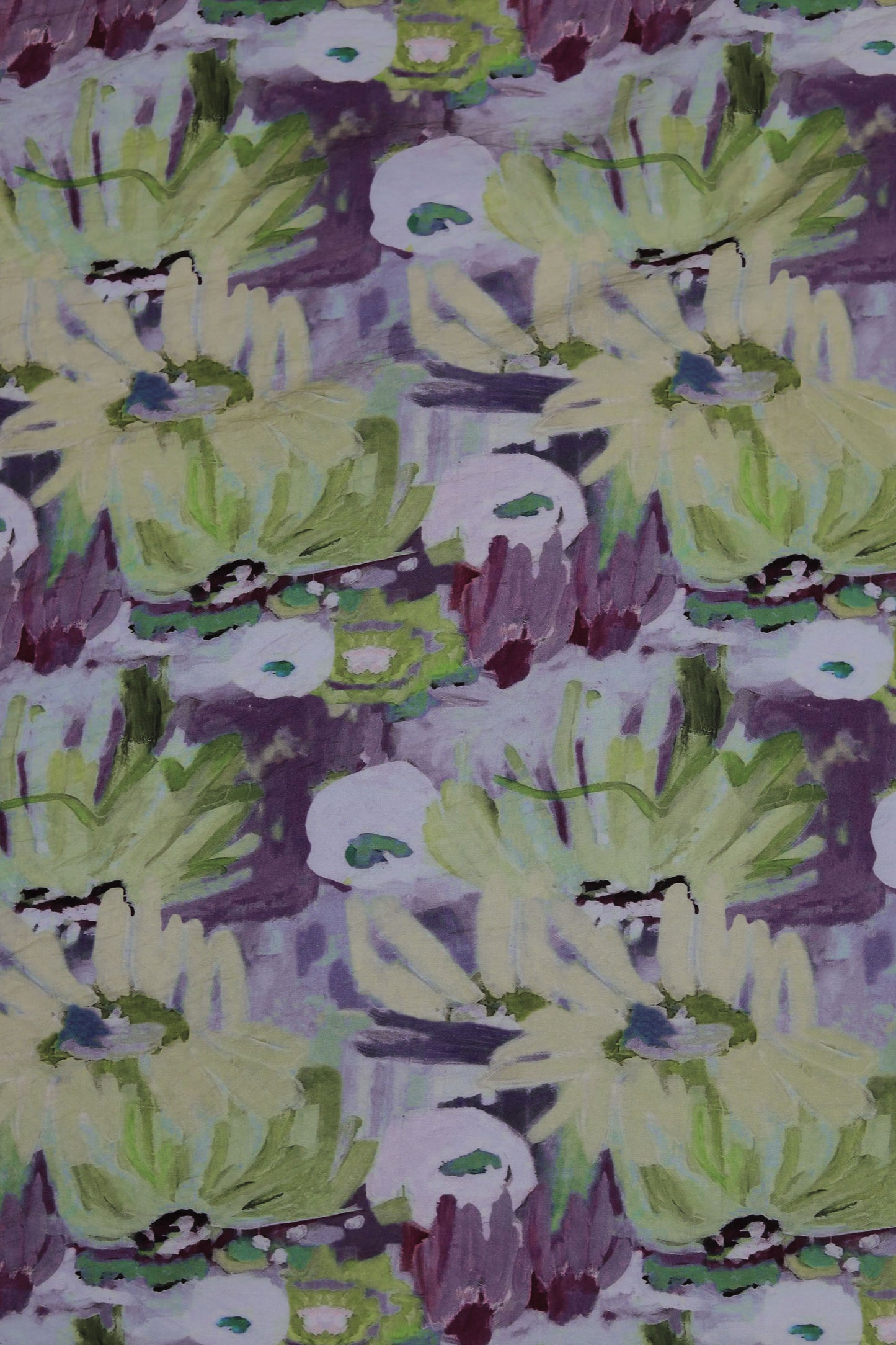 Soft Brushstroke Viscose Nylon Printed Fabric
