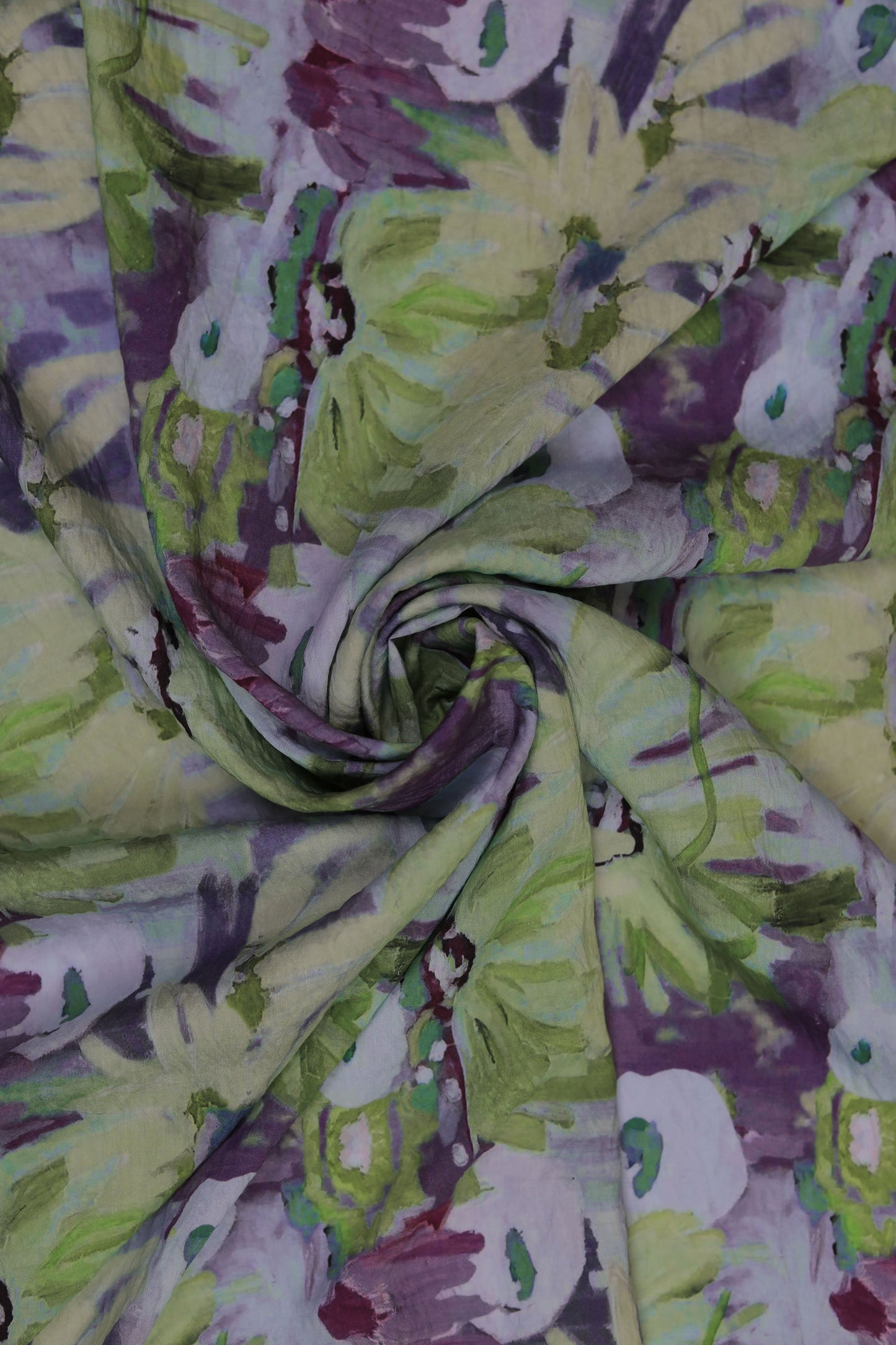 Soft Brushstroke Viscose Nylon Printed Fabric