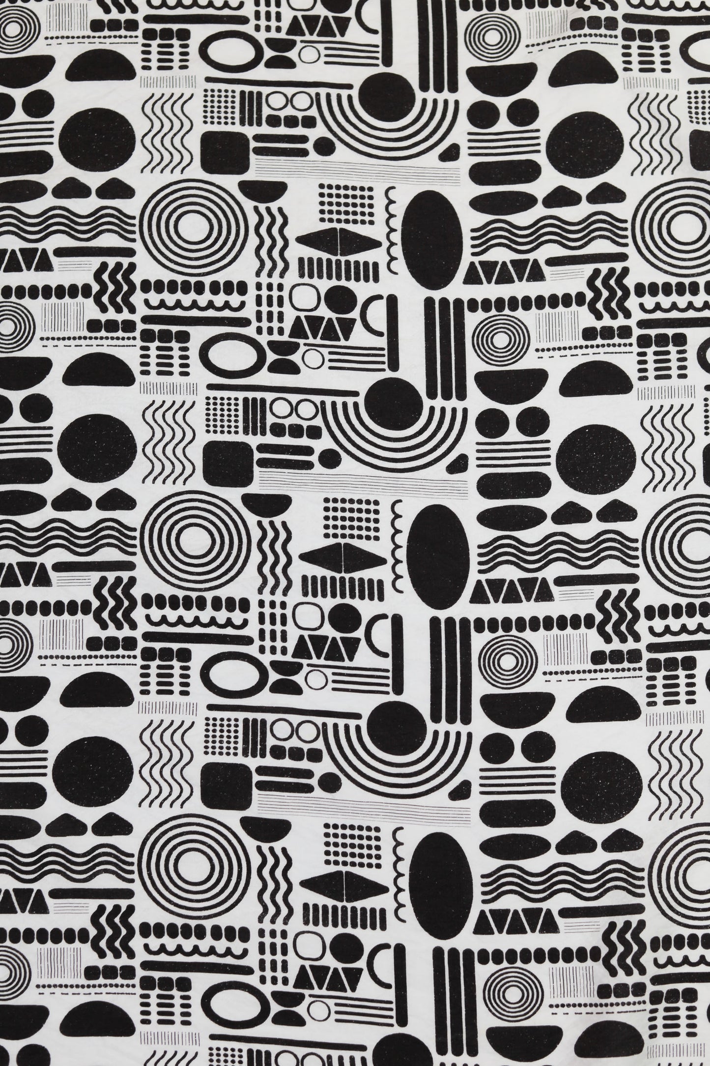 Tribal Mosaic Abstract Viscose Blend Fabric