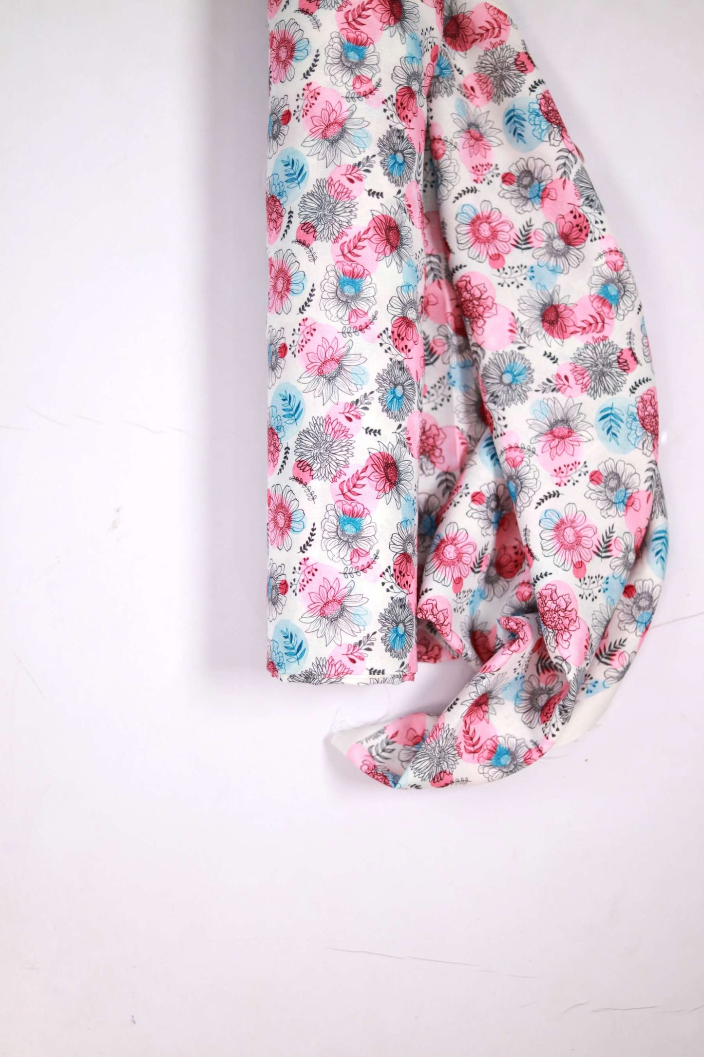 Wildflower Blush Linen Fabric