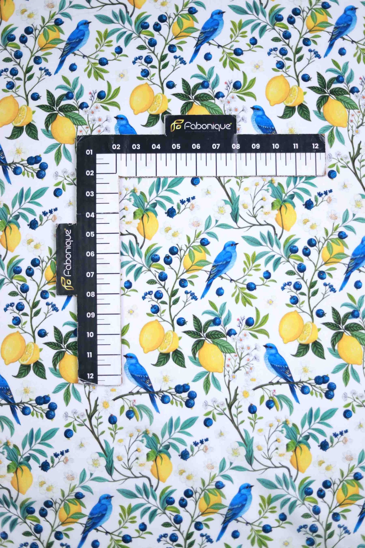 Lemon Orchard Linen Fabric