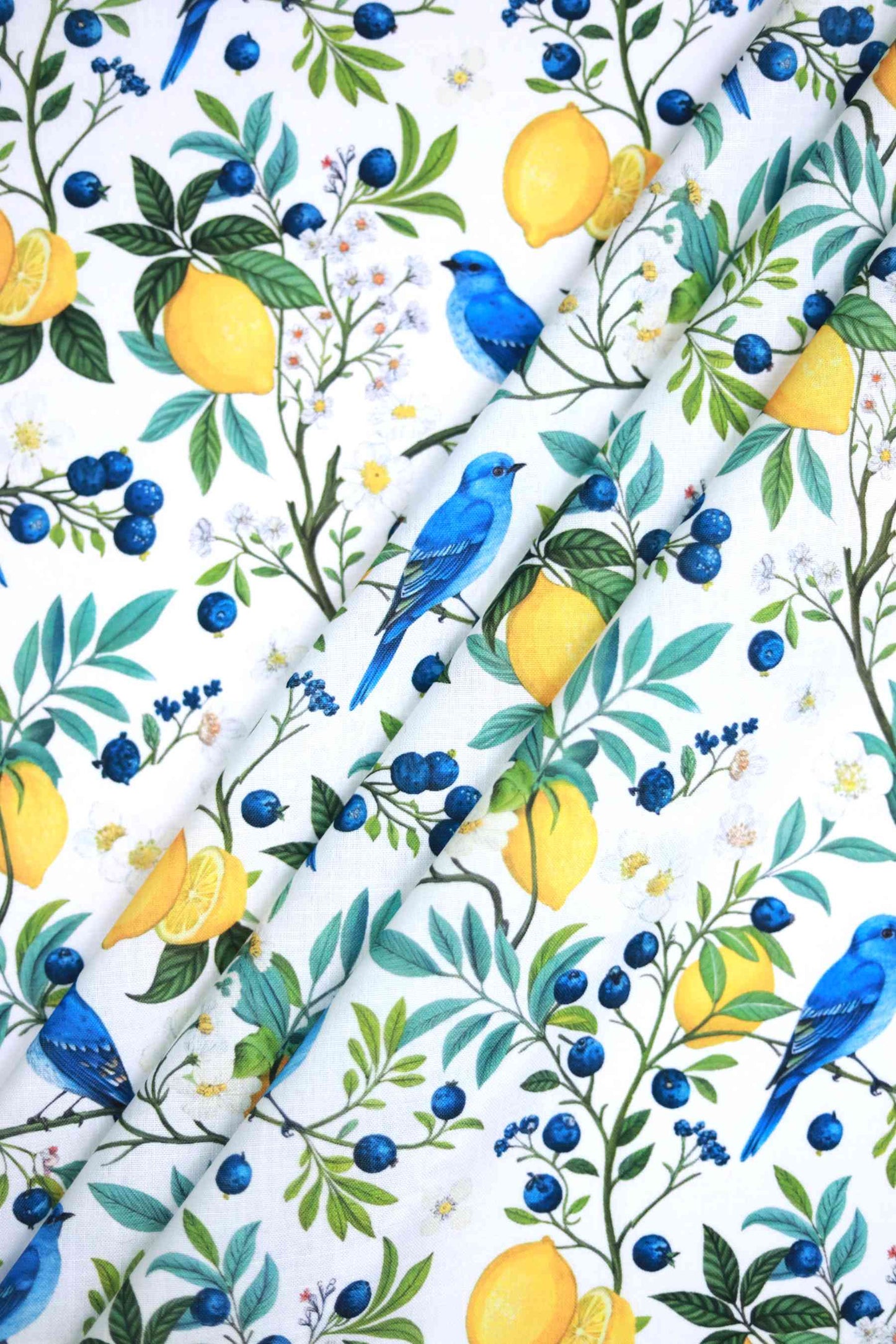 Lemon Orchard Linen Fabric